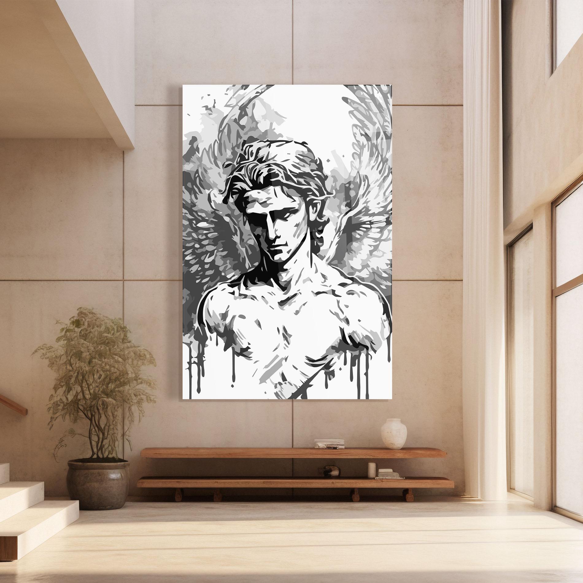 Glasbild Beautiful Angel mockup 8