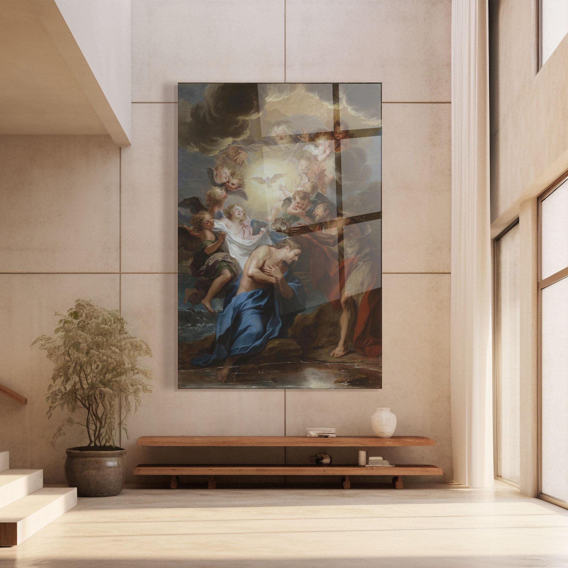 Glasbild Bird Floating mockup 8