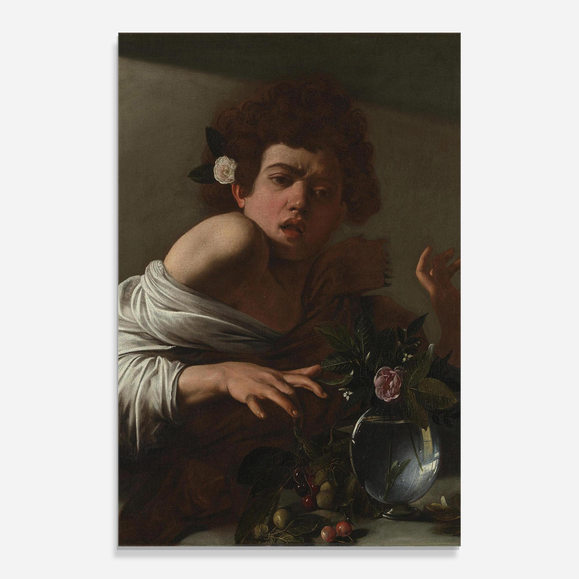 Glasbild Boy Bitten By A Lizard mockup 0