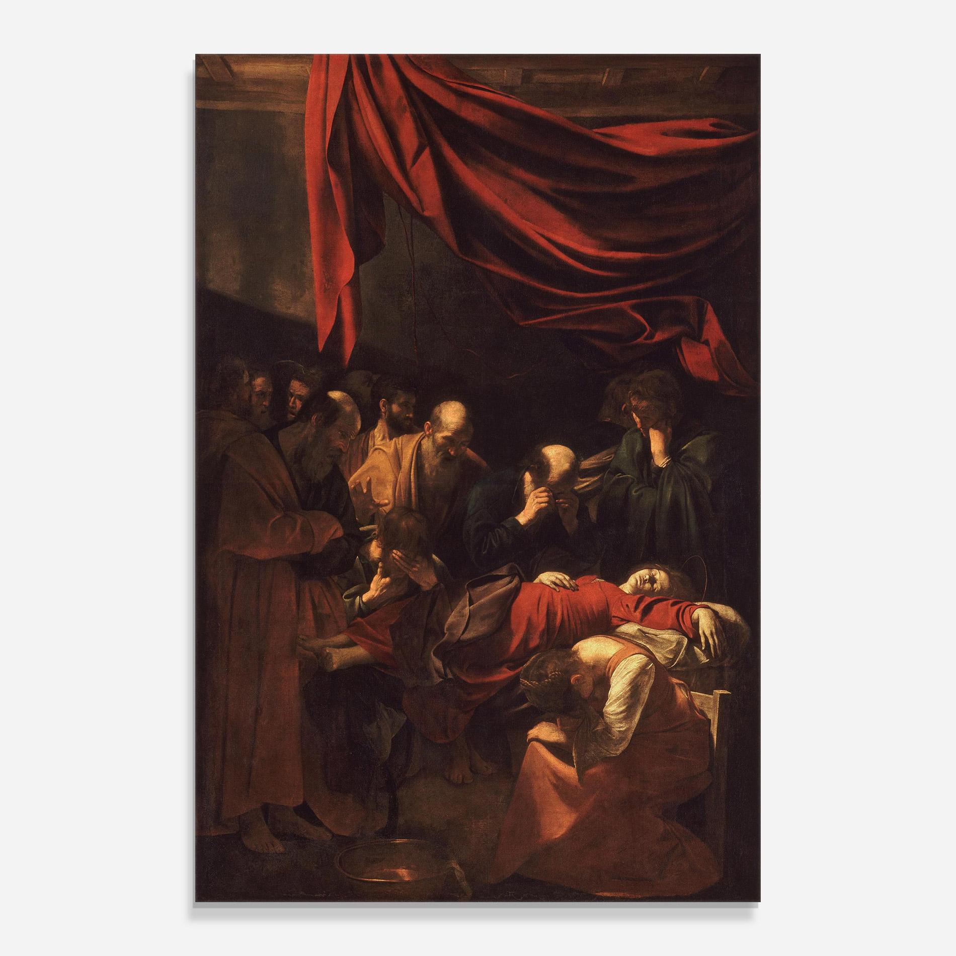 Glasbild Death Of The Virgin mockup 0