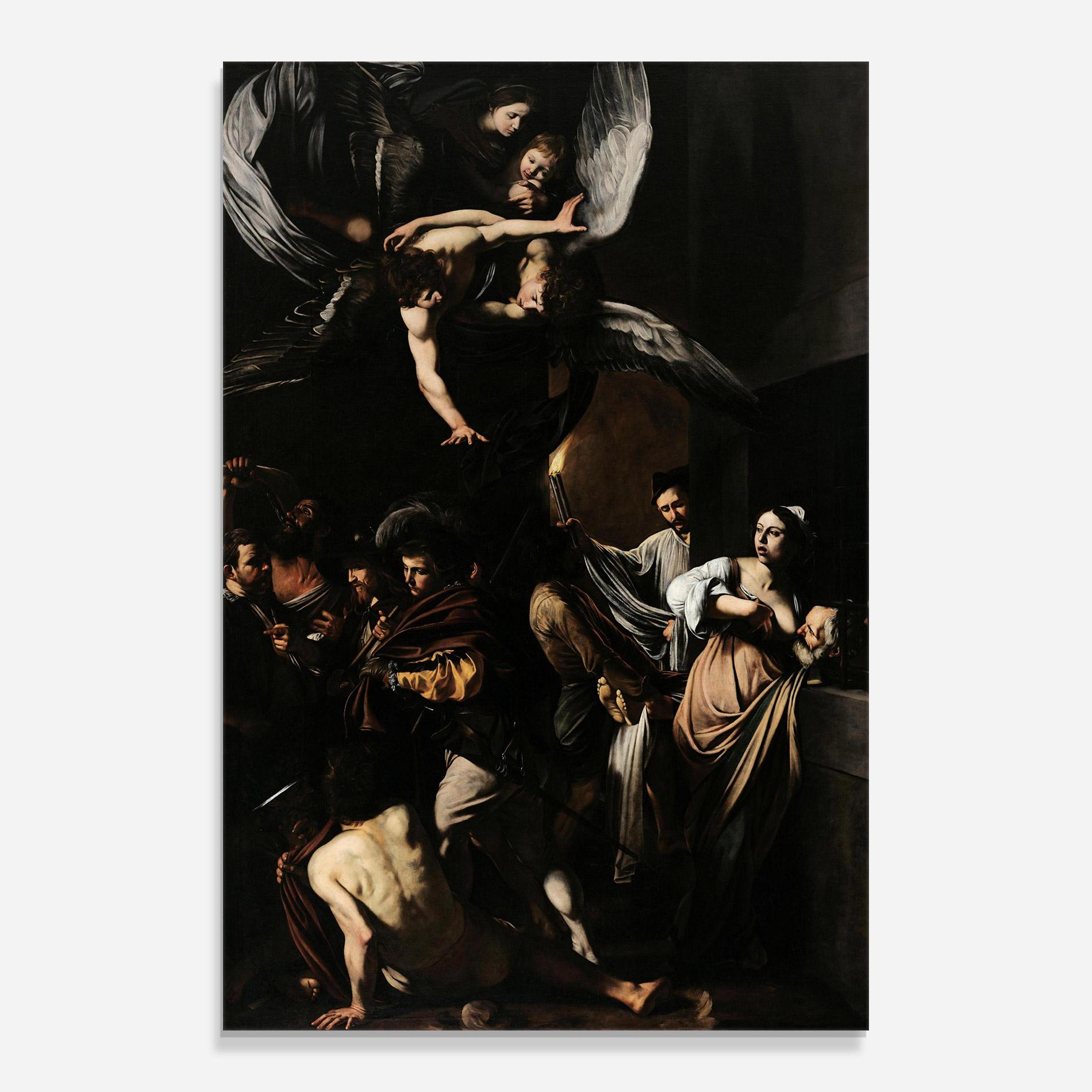 Glasbild Sette Opere Di Misericordia mockup 0