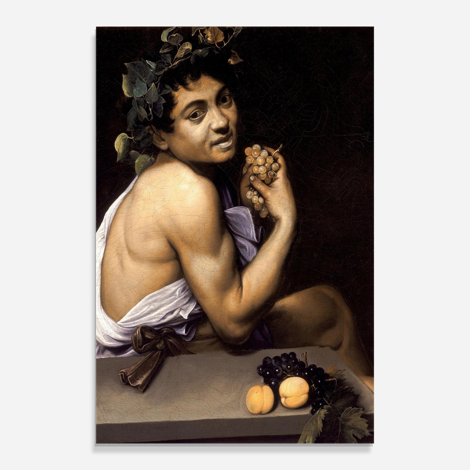 Glasbild Young Sick Bacchus mockup 0