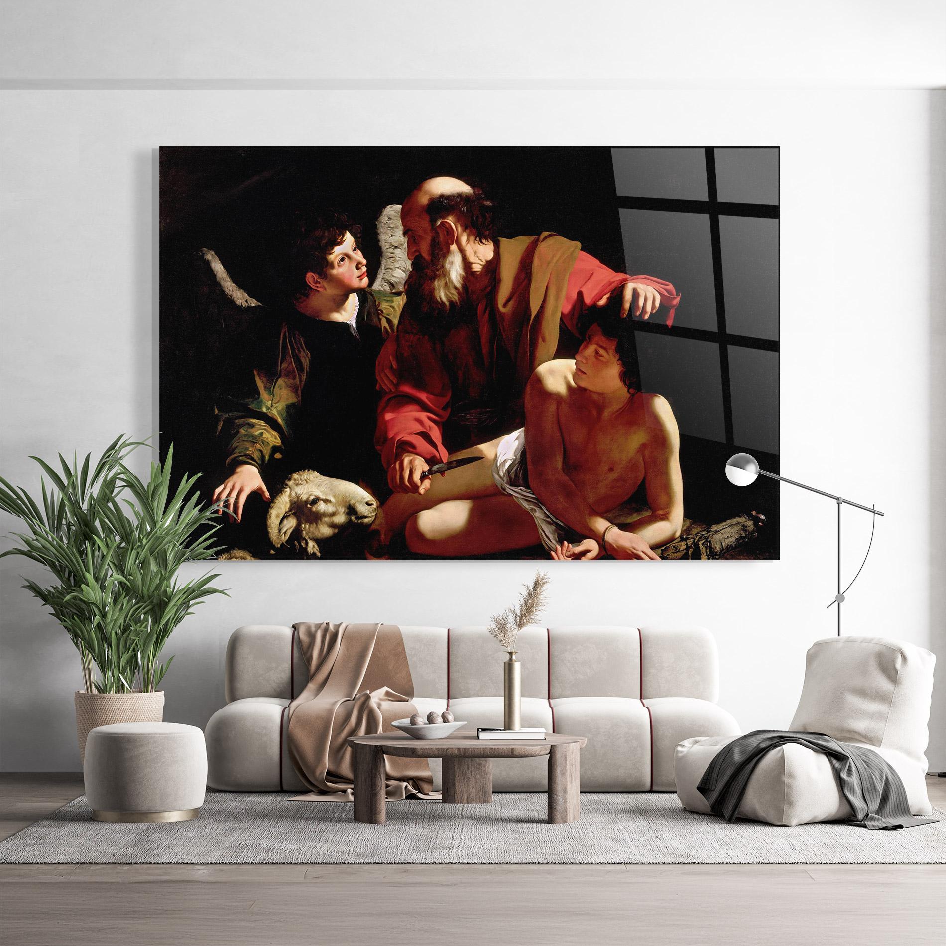 Glasbild Sacrifice Of Isaac mockup 9