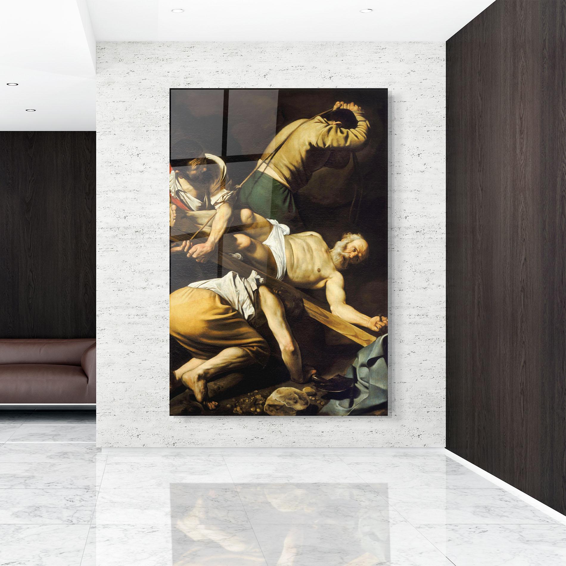 Glasbild Crucifixion Of Saint Peter mockup 9