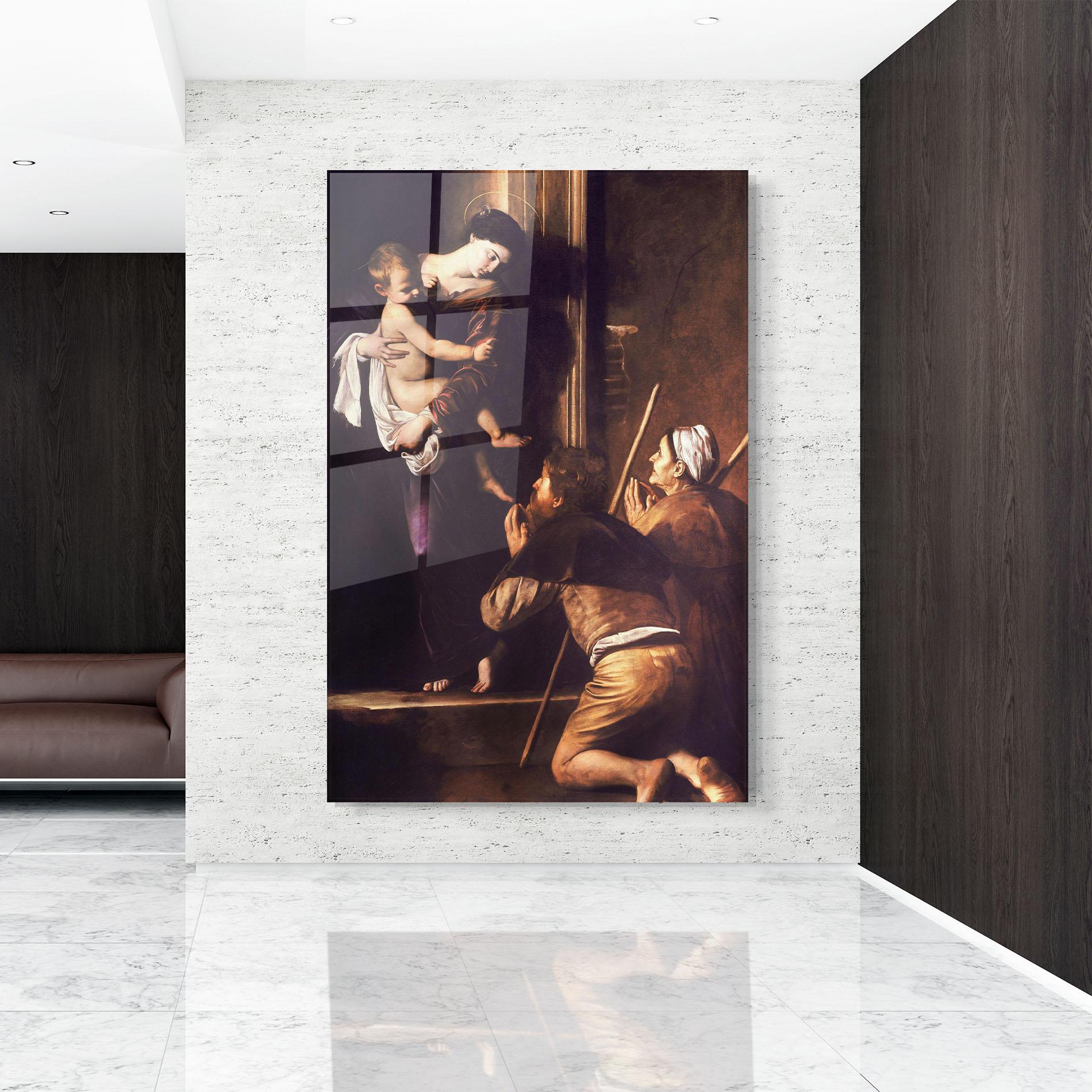 Glasbild Madonna Di Loreto mockup 9
