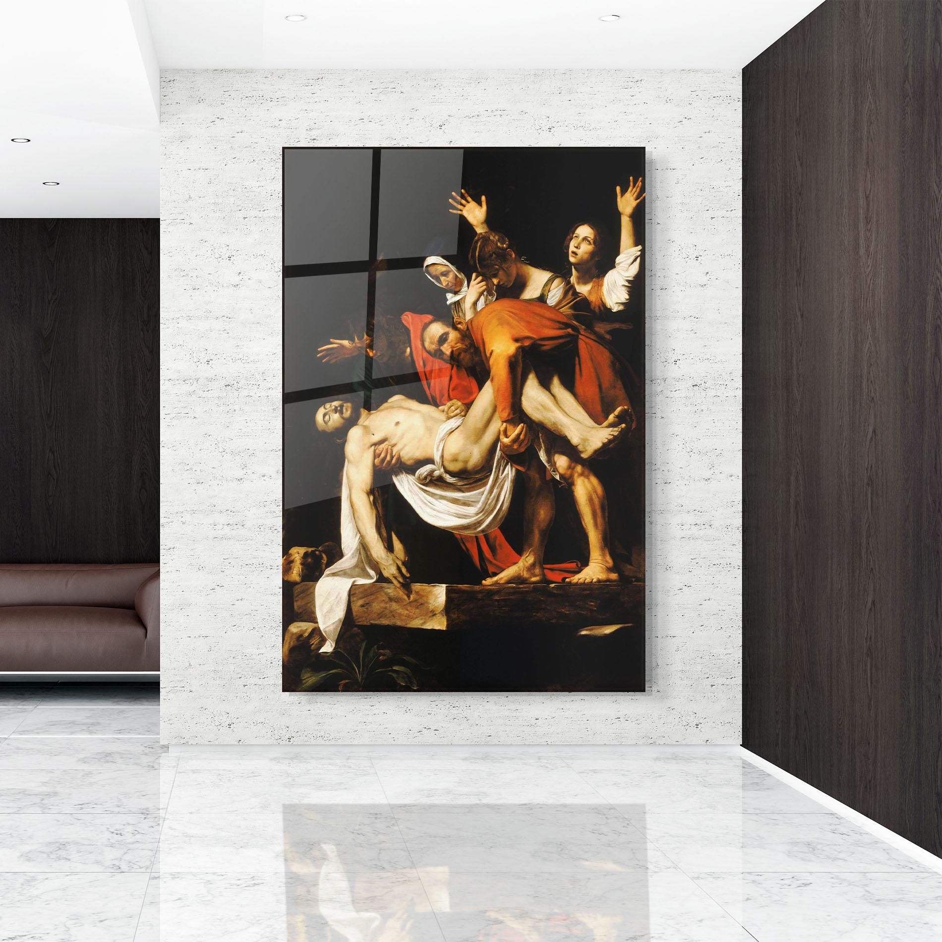 Glasbild The Entombment Of Christ mockup 9