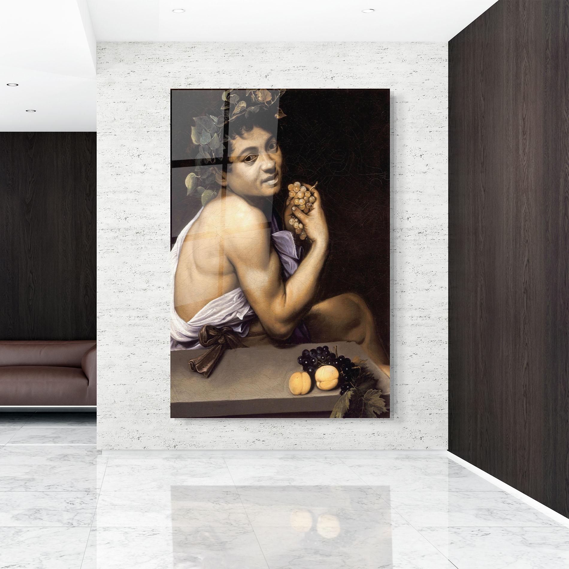 Glasbild Young Sick Bacchus mockup 9