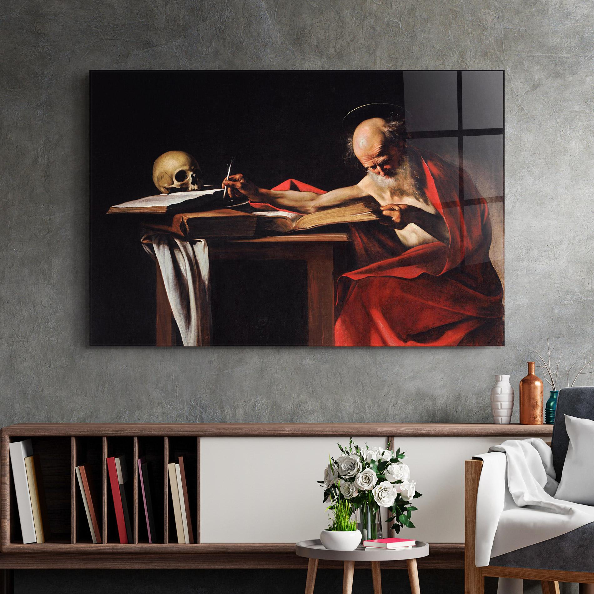 Glasbild Saint Jerome Writing mockup 2