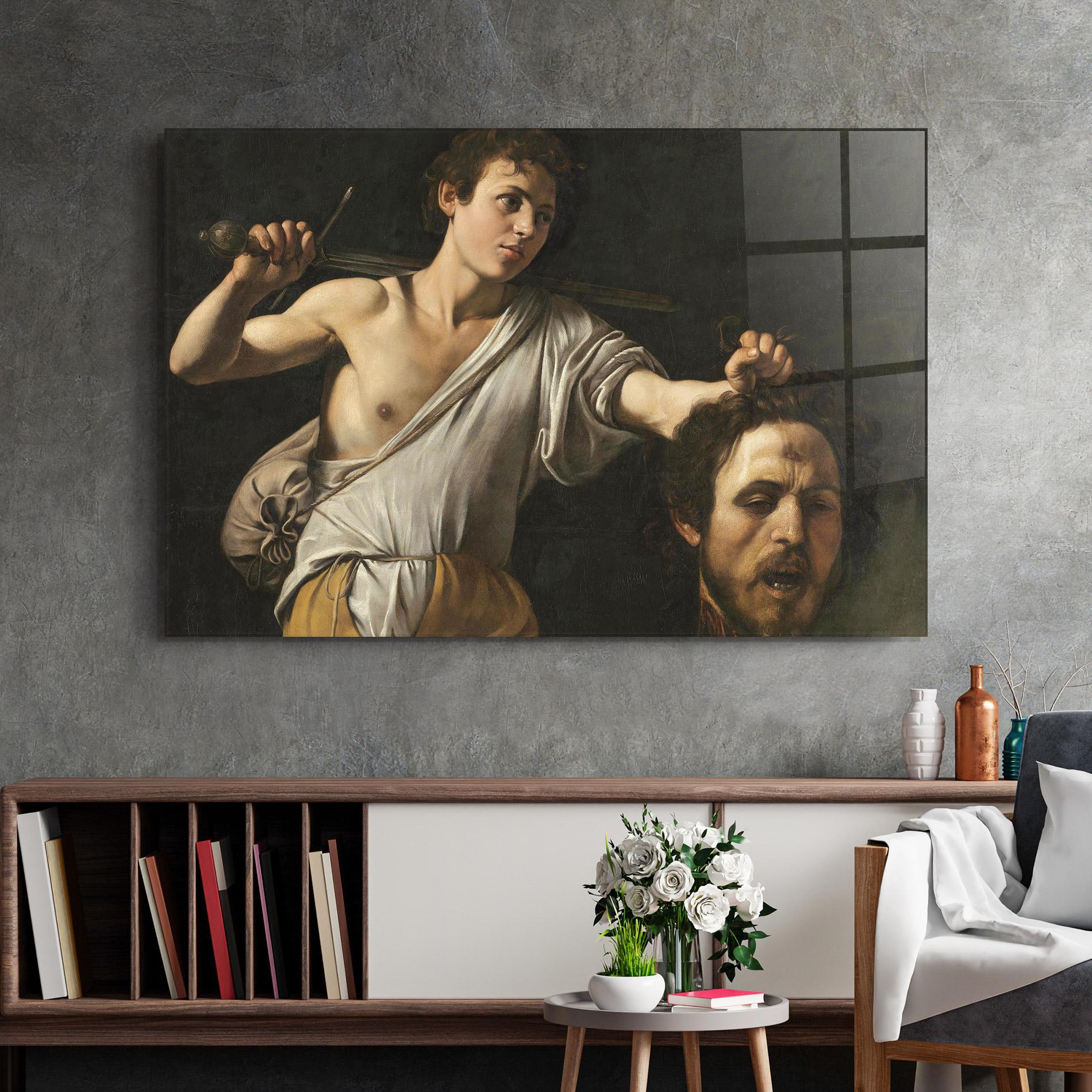 Glasbild The Head Of Goliath mockup 2