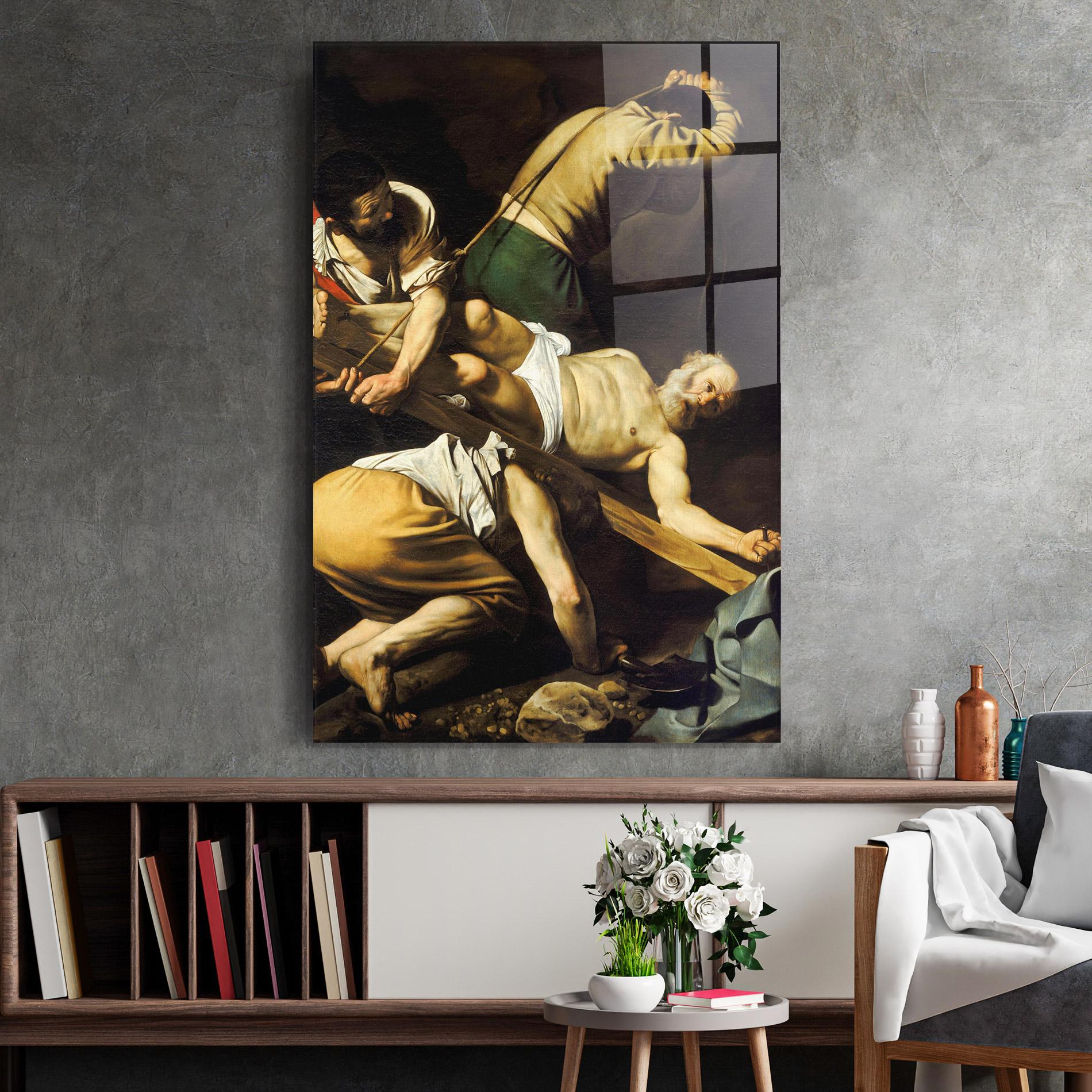 Glasbild Crucifixion Of Saint Peter mockup 2