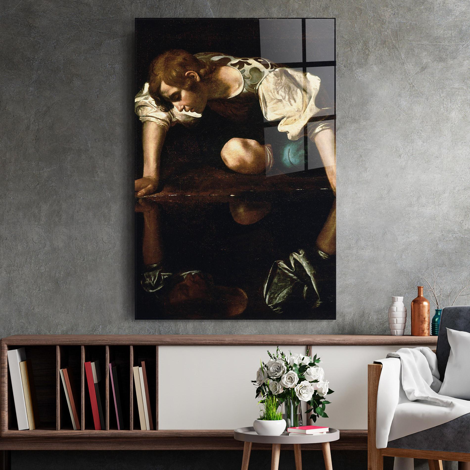 Glasbild Narcissus mockup 2