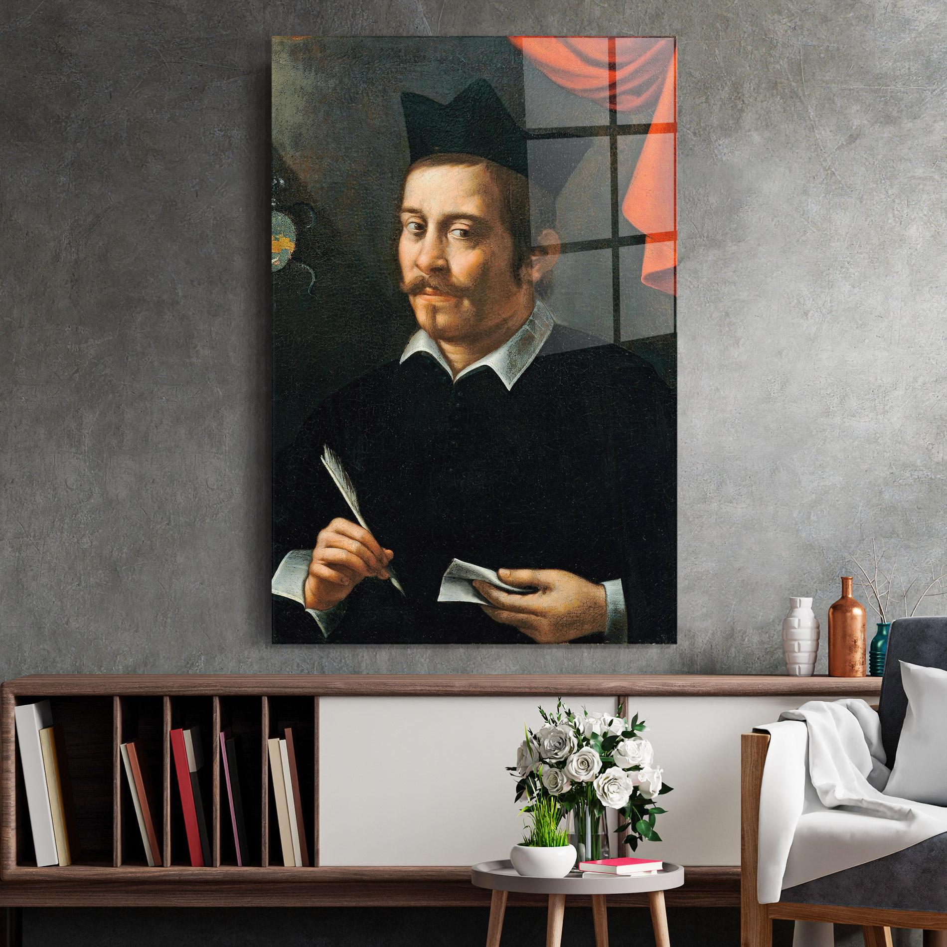 Glasbild Portrait Of A Prelate mockup 2