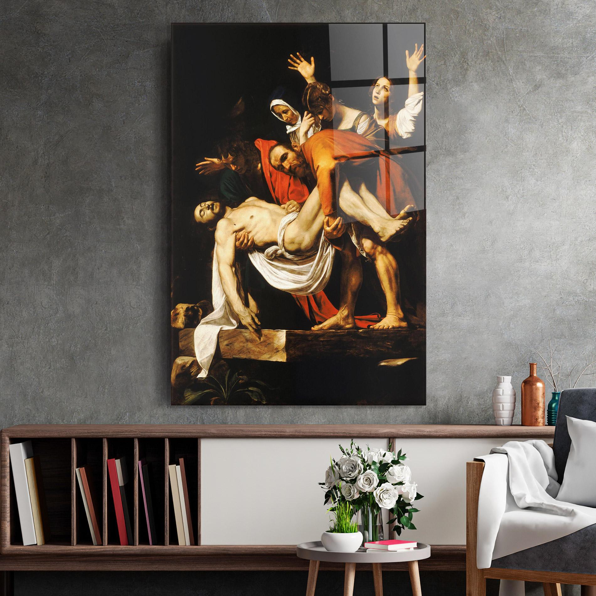 Glasbild The Entombment Of Christ mockup 2