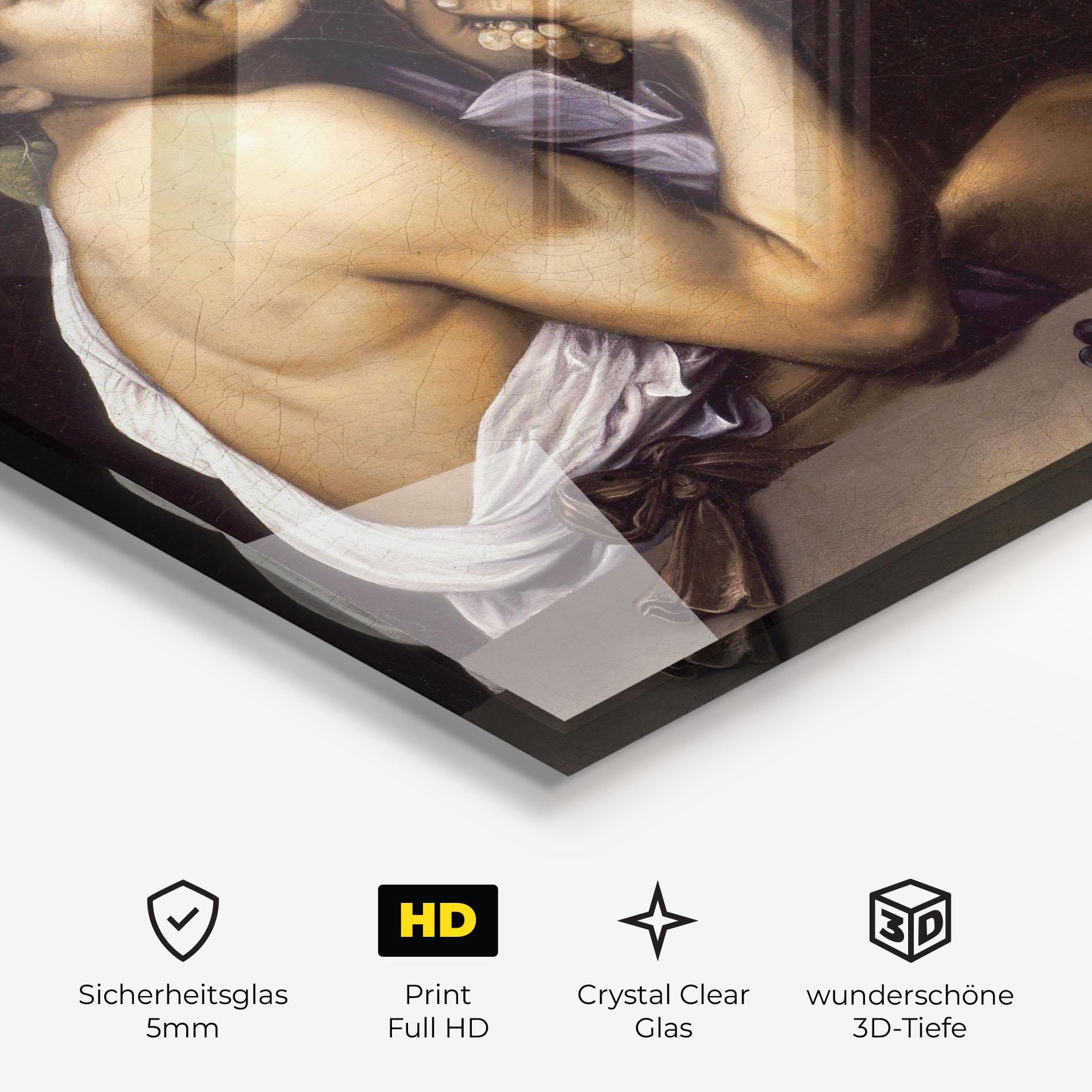 Glasbild Young Sick Bacchus mockup 3