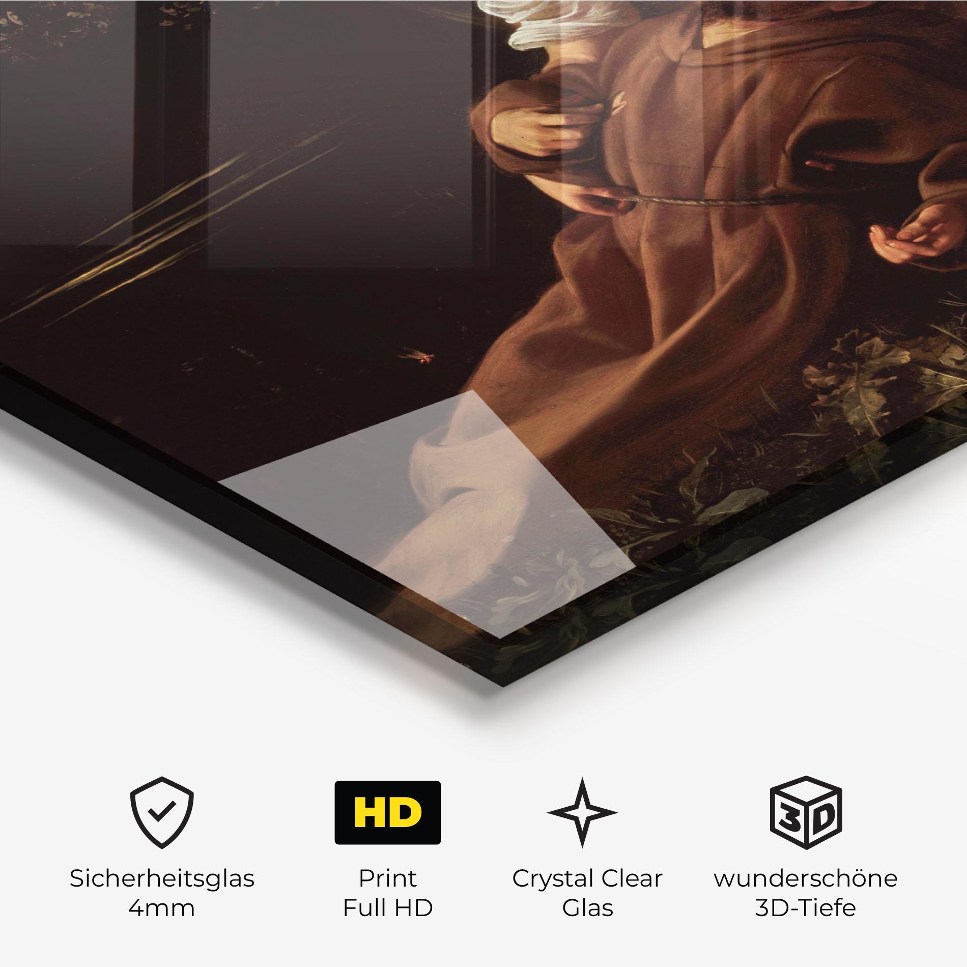 Glasbild Francis Of Assisi In Ecstasy mockup 3