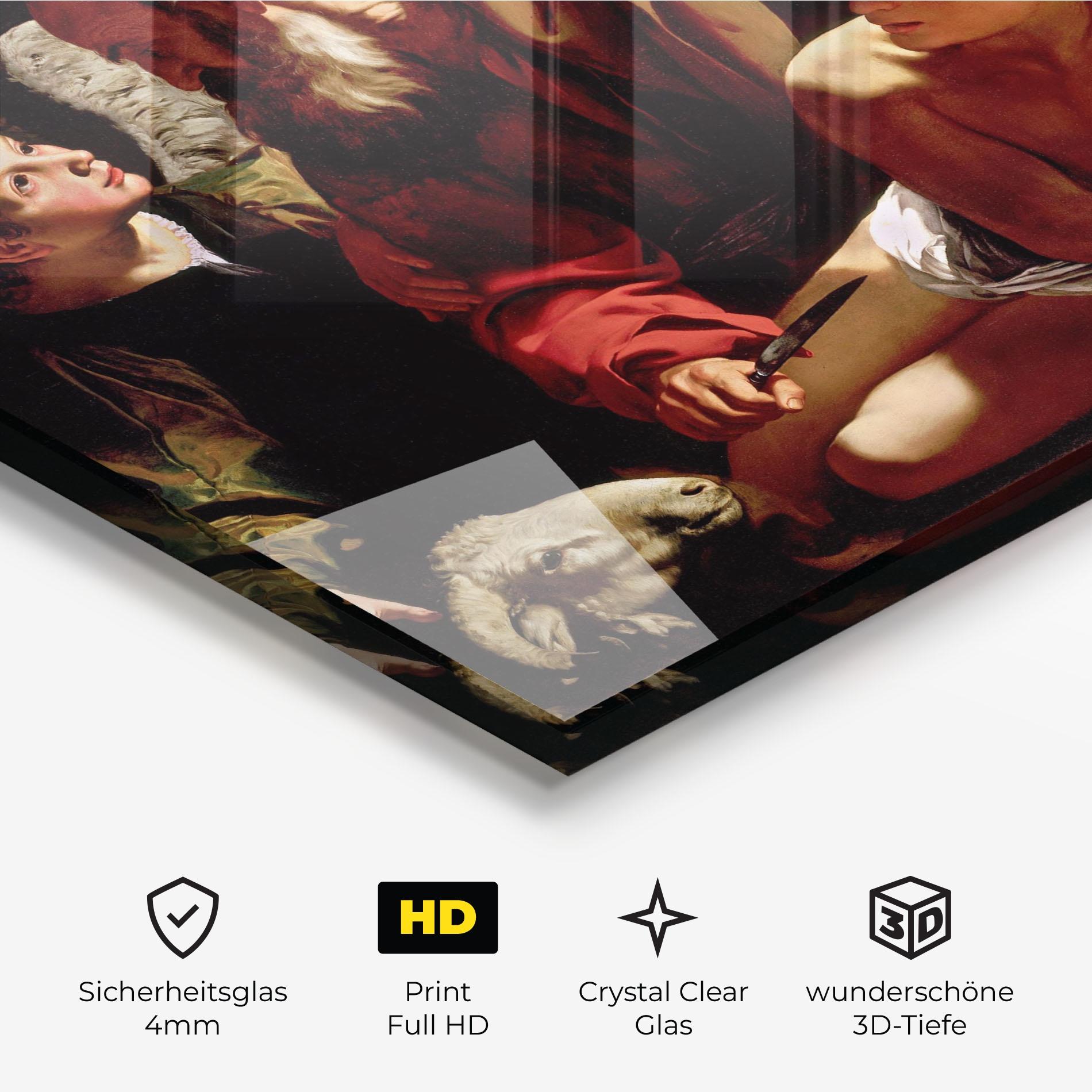 Glasbild Sacrifice Of Isaac mockup 3