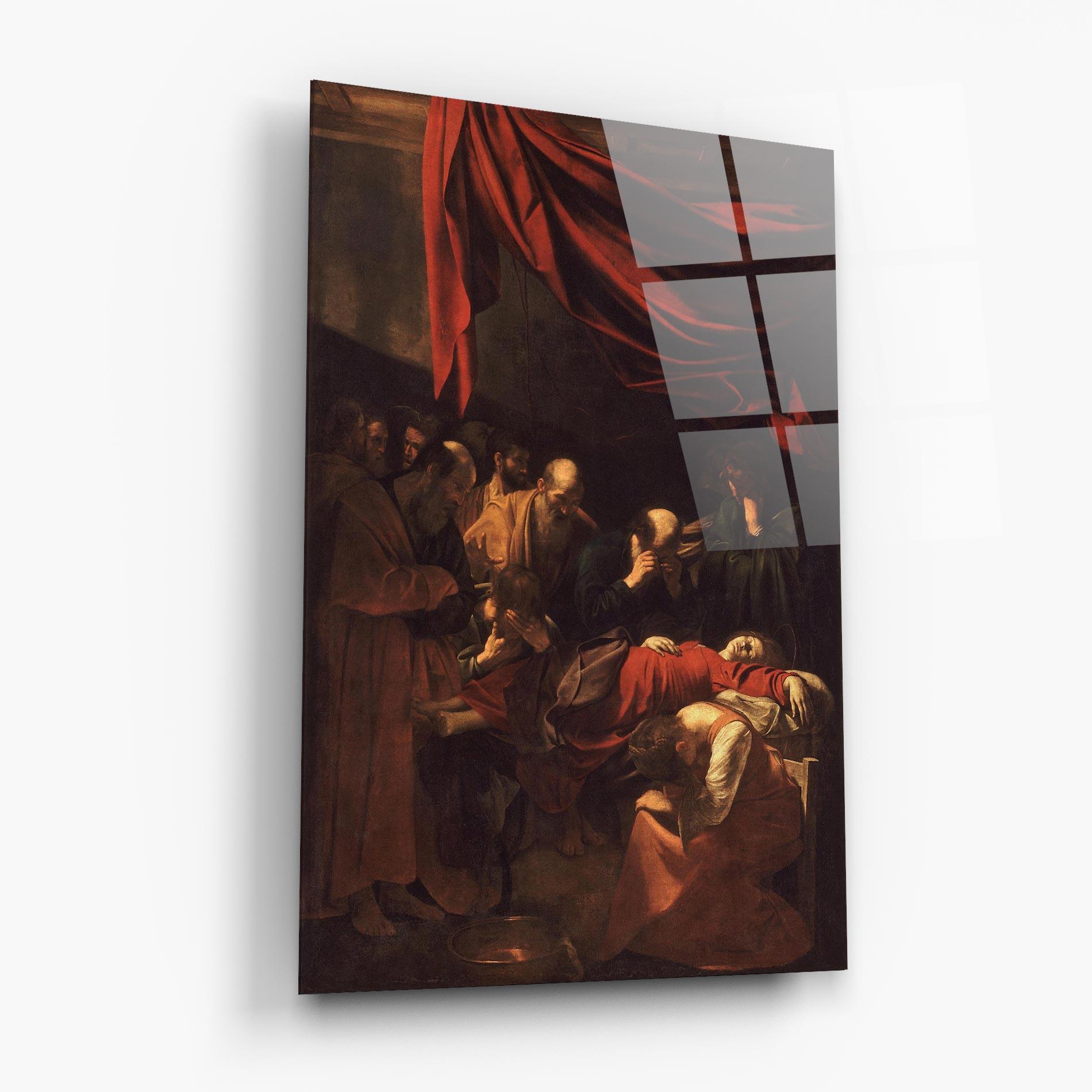 Glasbild Death Of The Virgin mockup 6