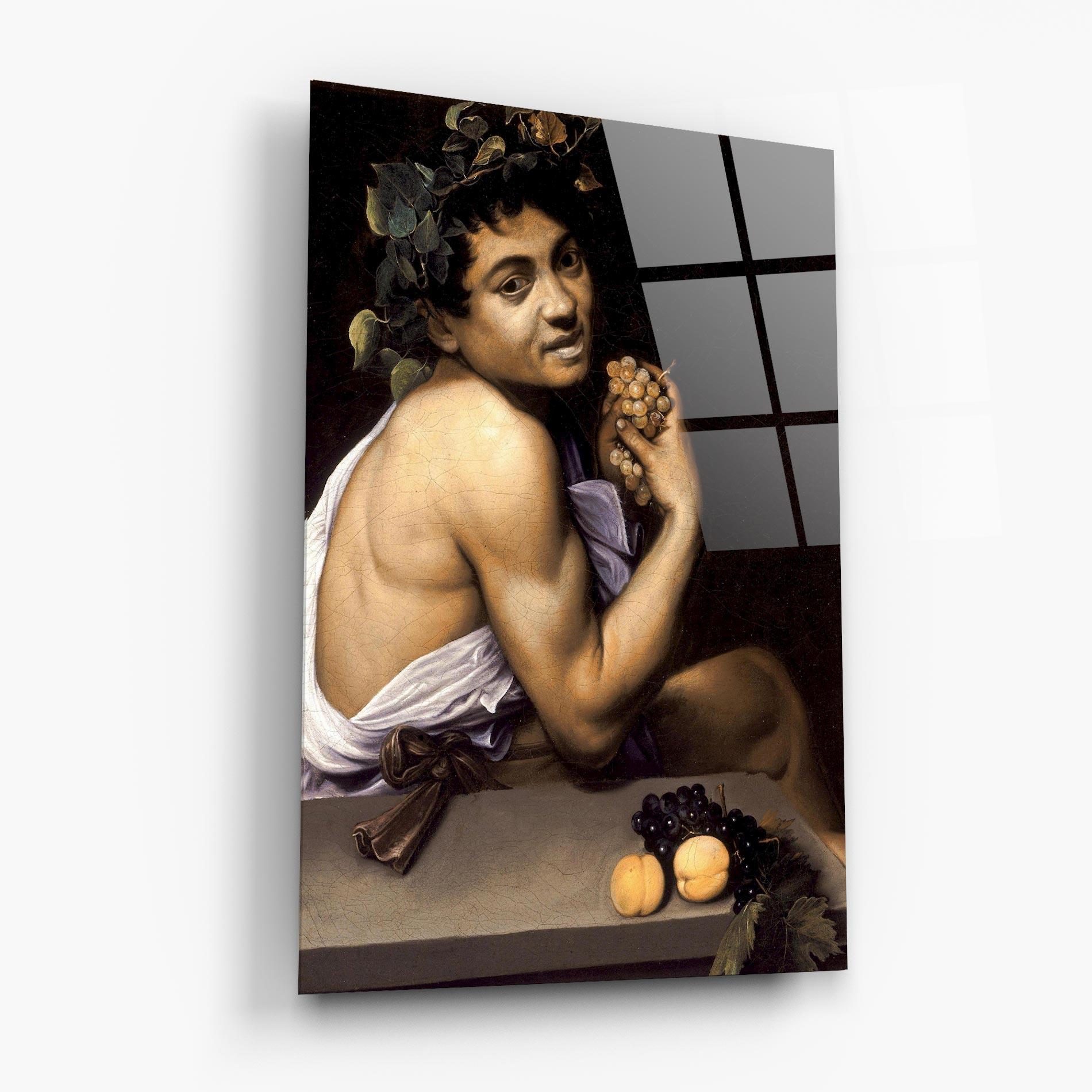 Glasbild Young Sick Bacchus mockup 6