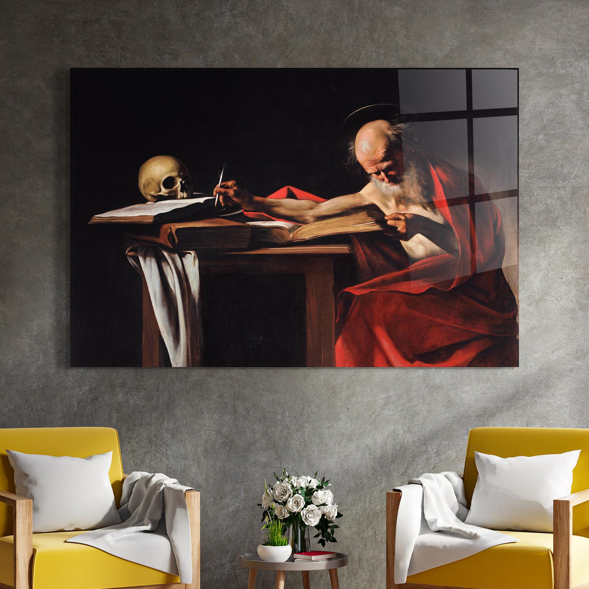 Glasbild Saint Jerome Writing mockup 4