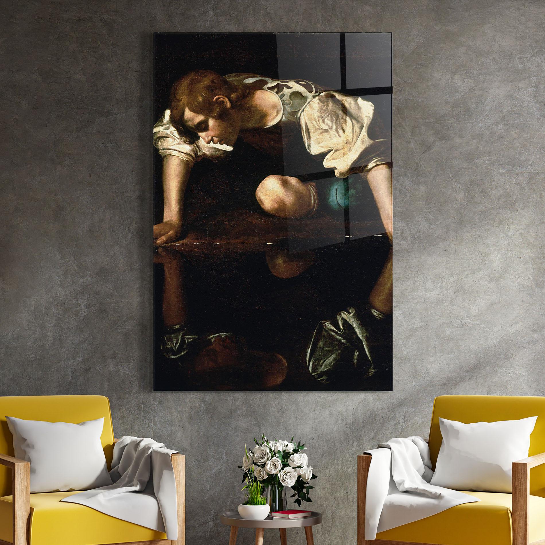 Glasbild Narcissus mockup 4