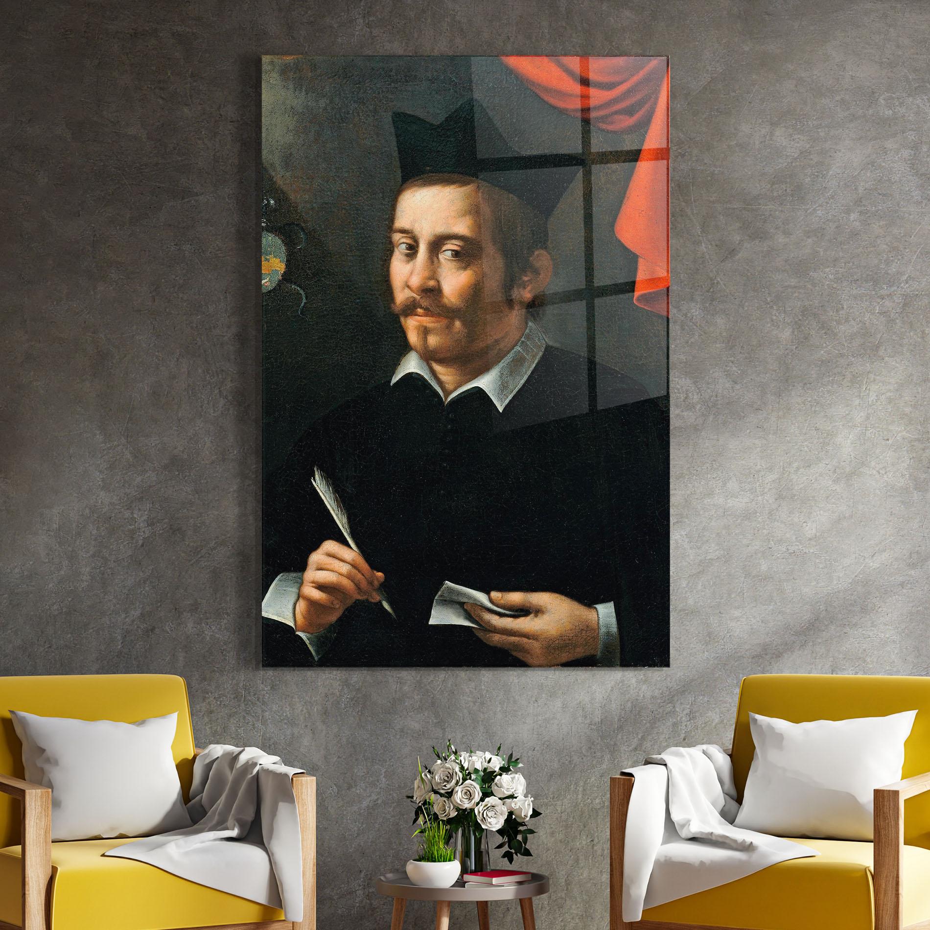 Glasbild Portrait Of A Prelate mockup 4