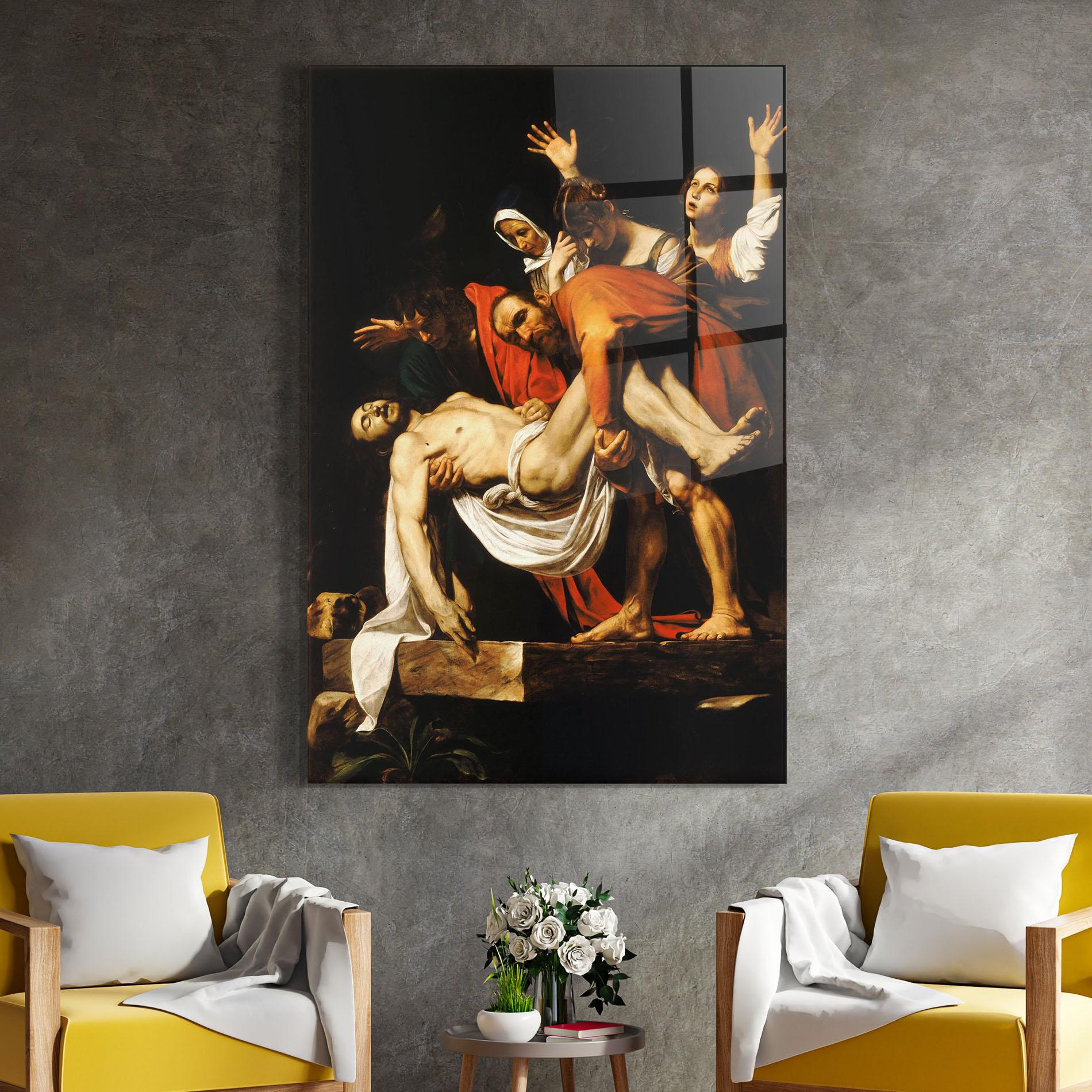 Glasbild The Entombment Of Christ mockup 4