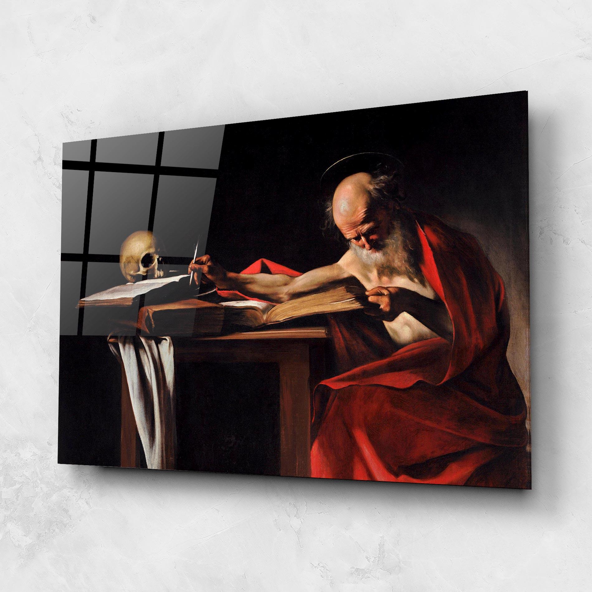 Glasbild Saint Jerome Writing mockup 1