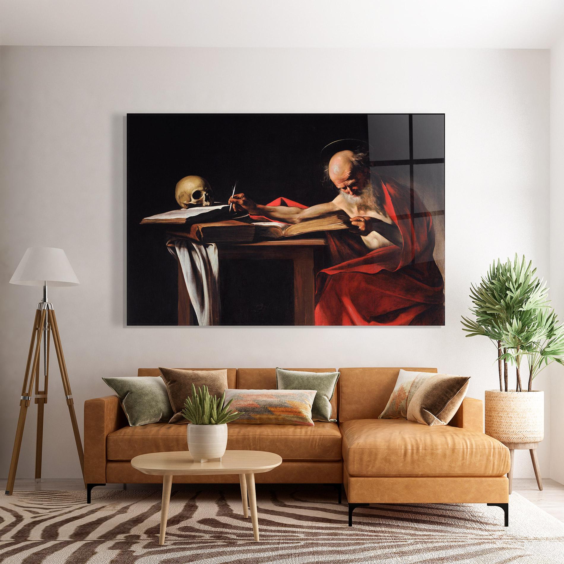 Glasbild Saint Jerome Writing mockup 7