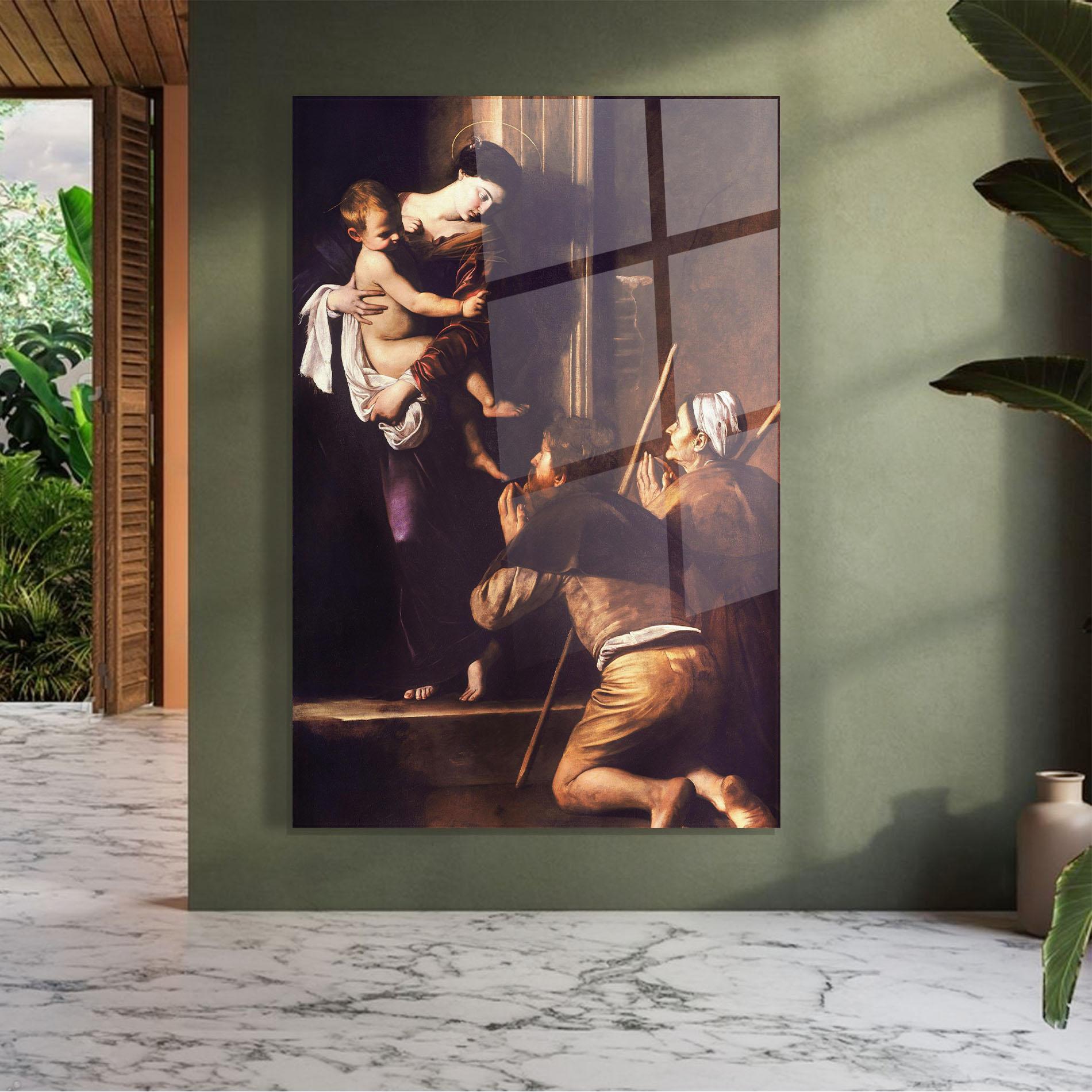 Glasbild Madonna Di Loreto mockup 7