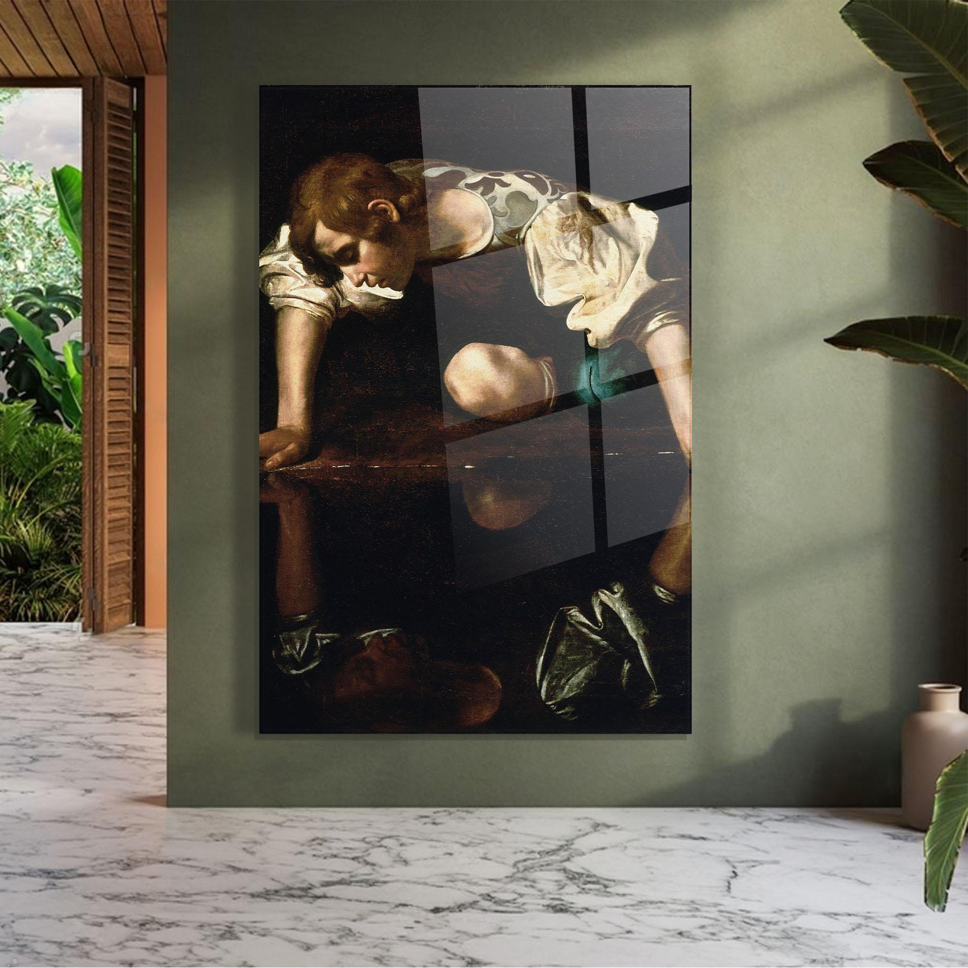 Glasbild Narcissus mockup 7