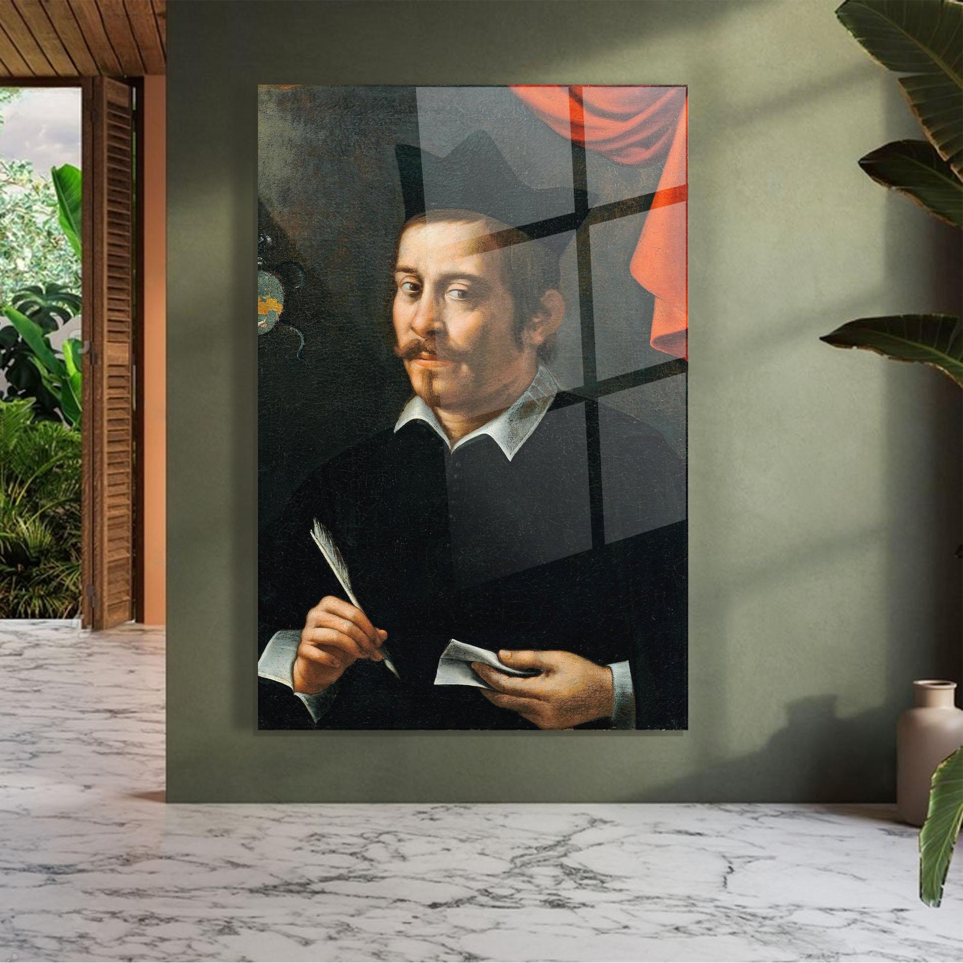 Glasbild Portrait Of A Prelate mockup 7