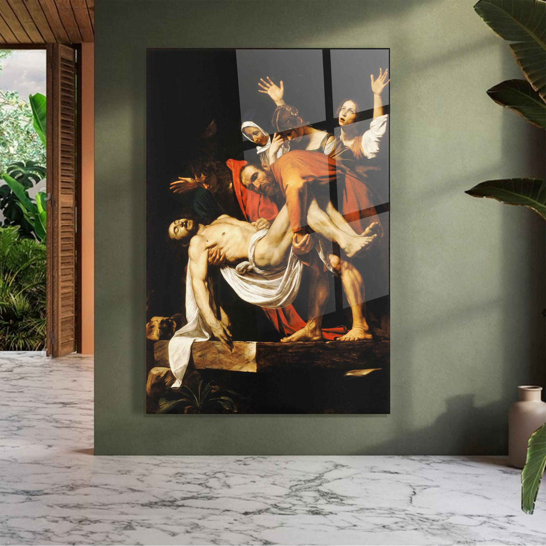 Glasbild The Entombment Of Christ mockup 7