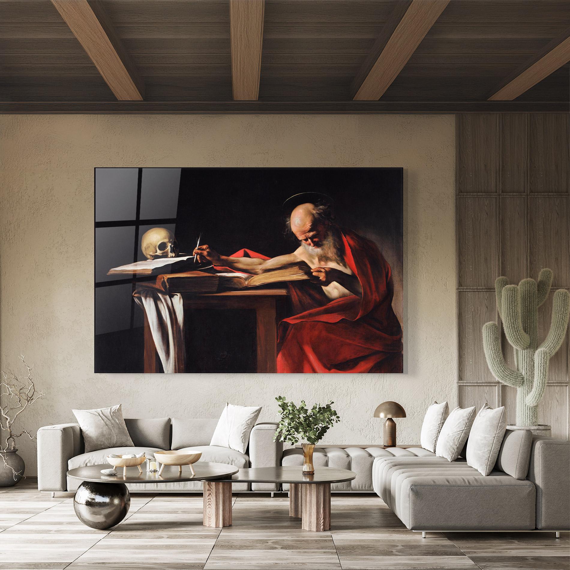 Glasbild Saint Jerome Writing mockup 8