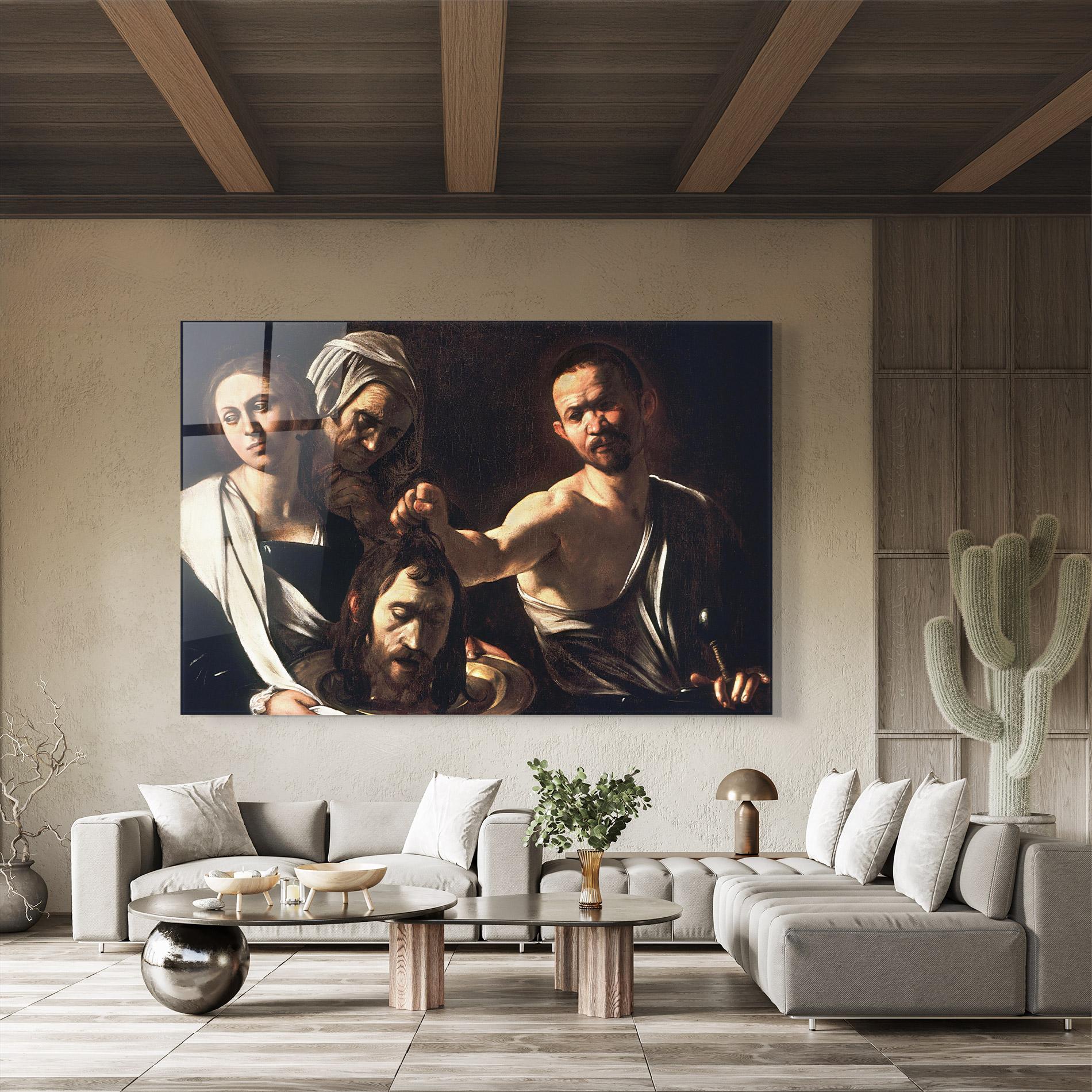 Glasbild Salome With The Head Of John mockup 8