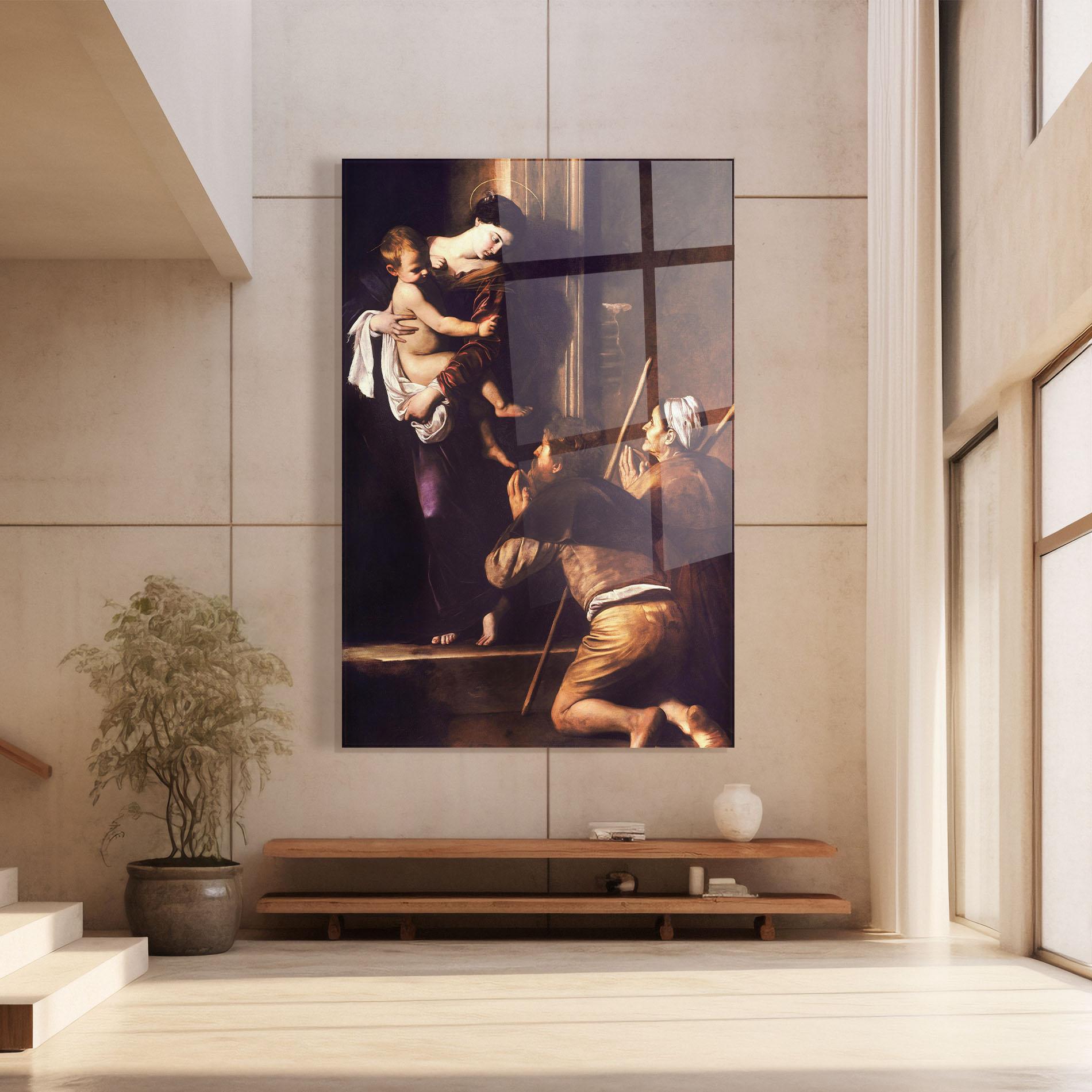 Glasbild Madonna Di Loreto mockup 8