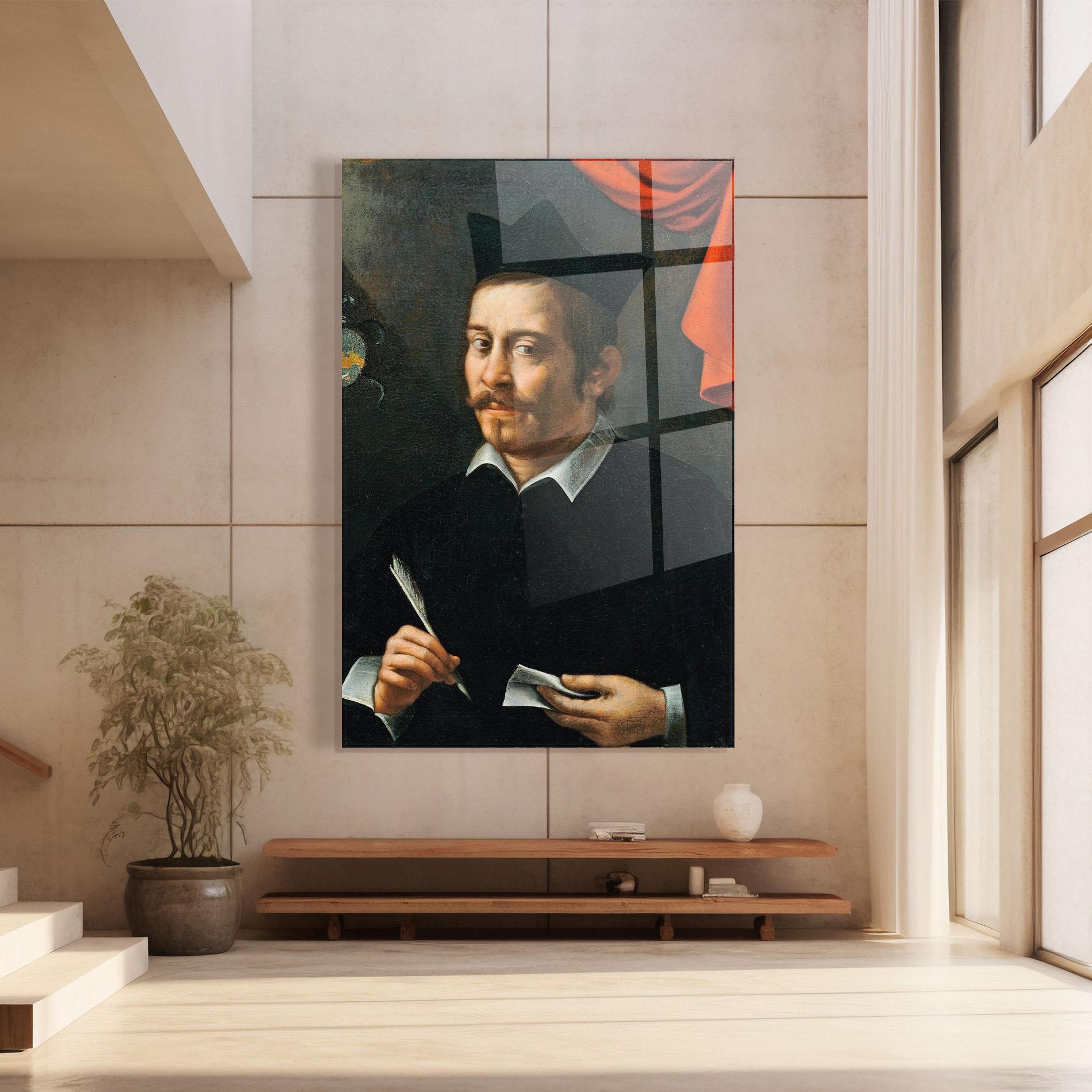 Glasbild Portrait Of A Prelate mockup 8