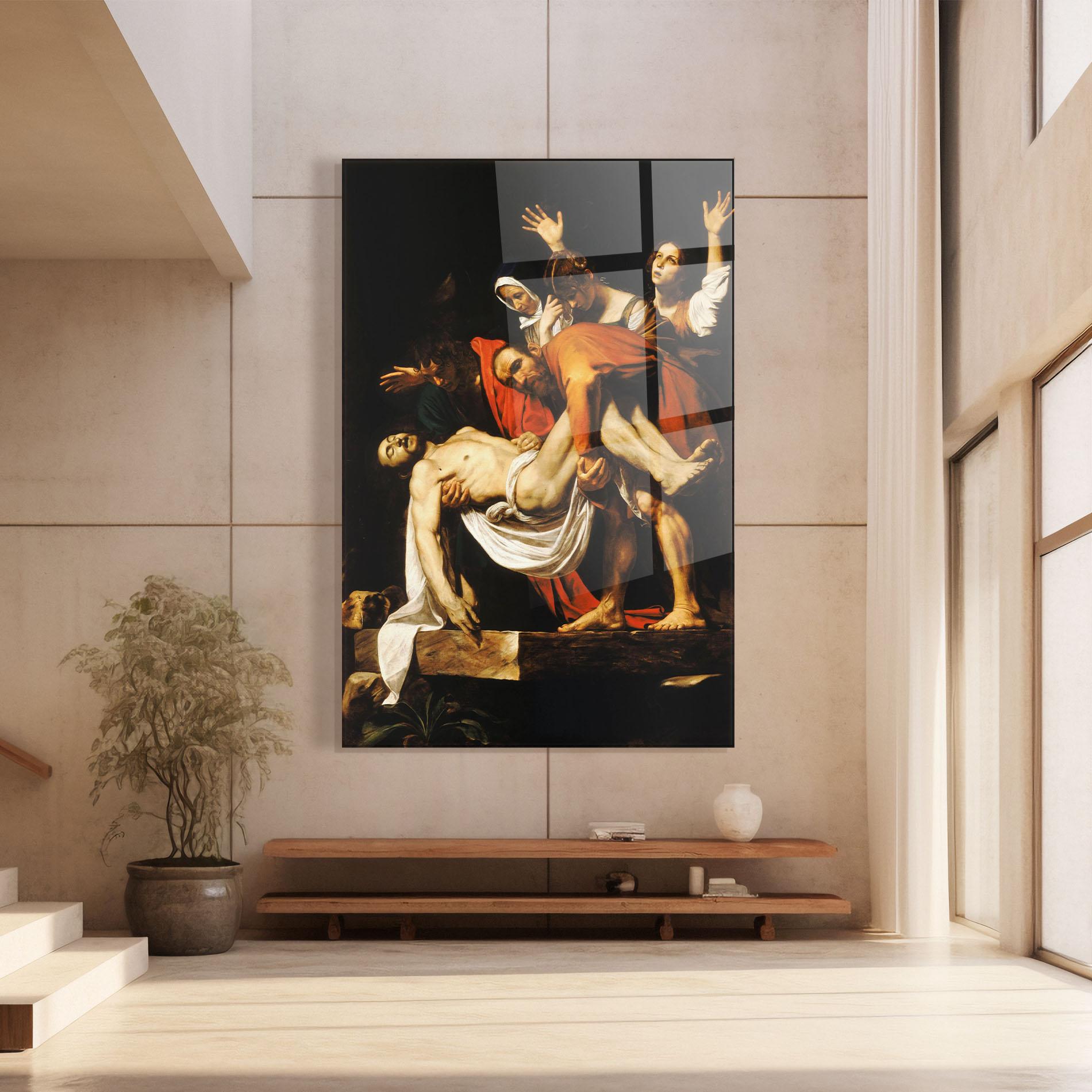 Glasbild The Entombment Of Christ mockup 8