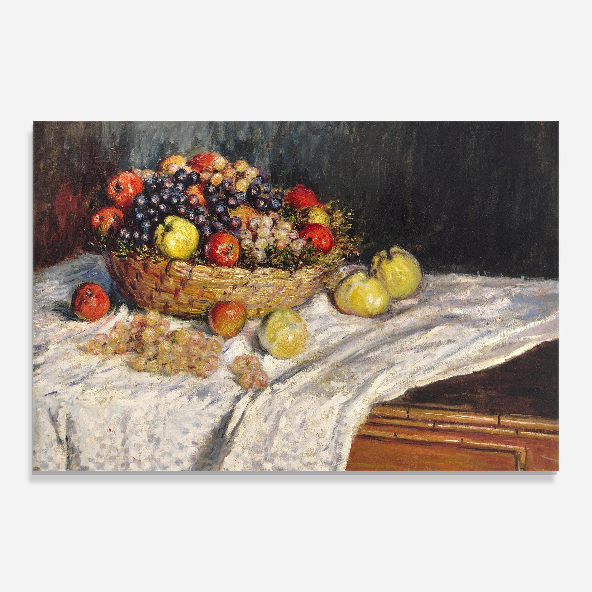 Glasbild Apples And Grapes mockup 0