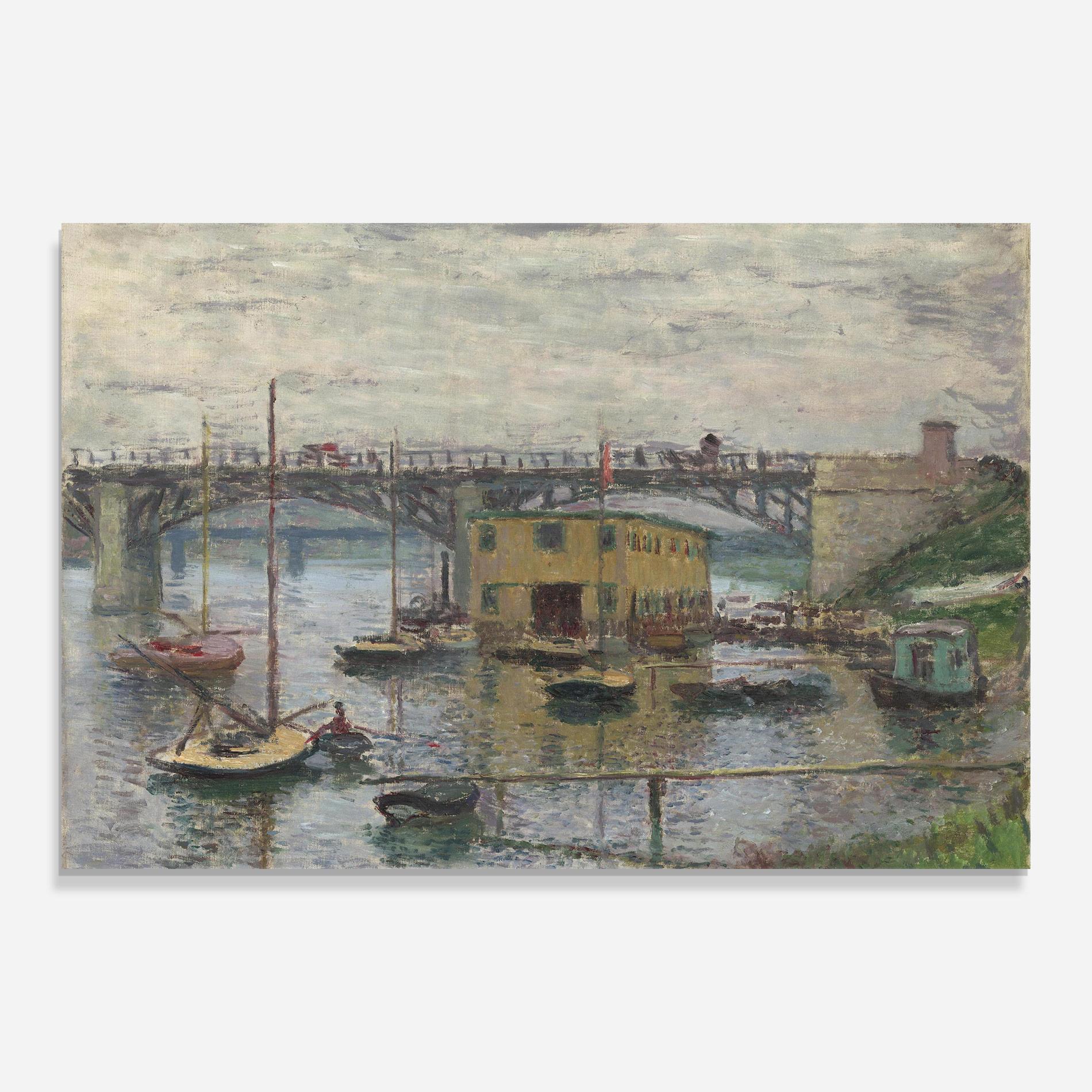Glasbild Bridge At Argenteuil Monet mockup 0