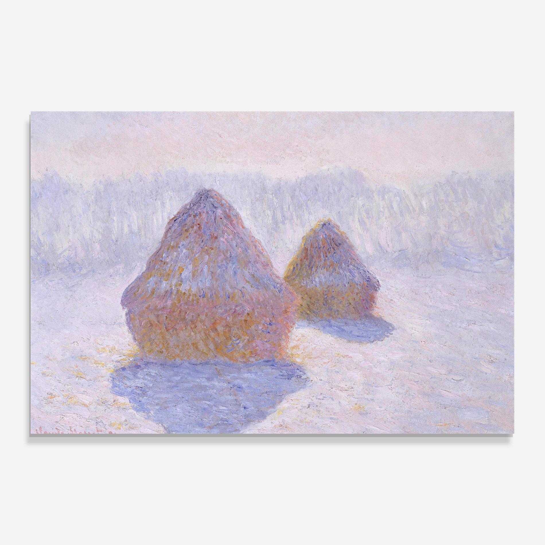 Glasbild Haystacks mockup 0