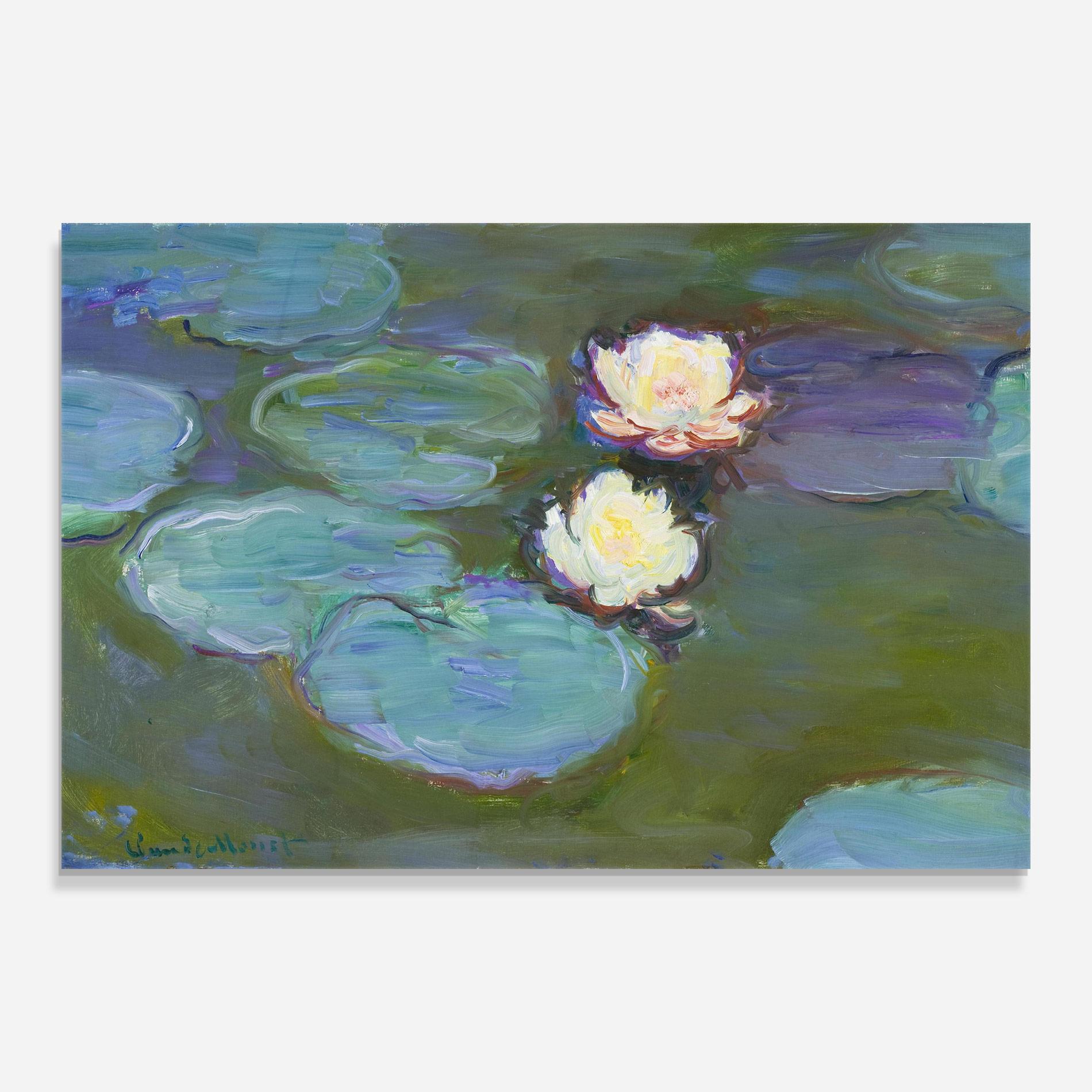 Glasbild Nympheas Monet. mockup 0