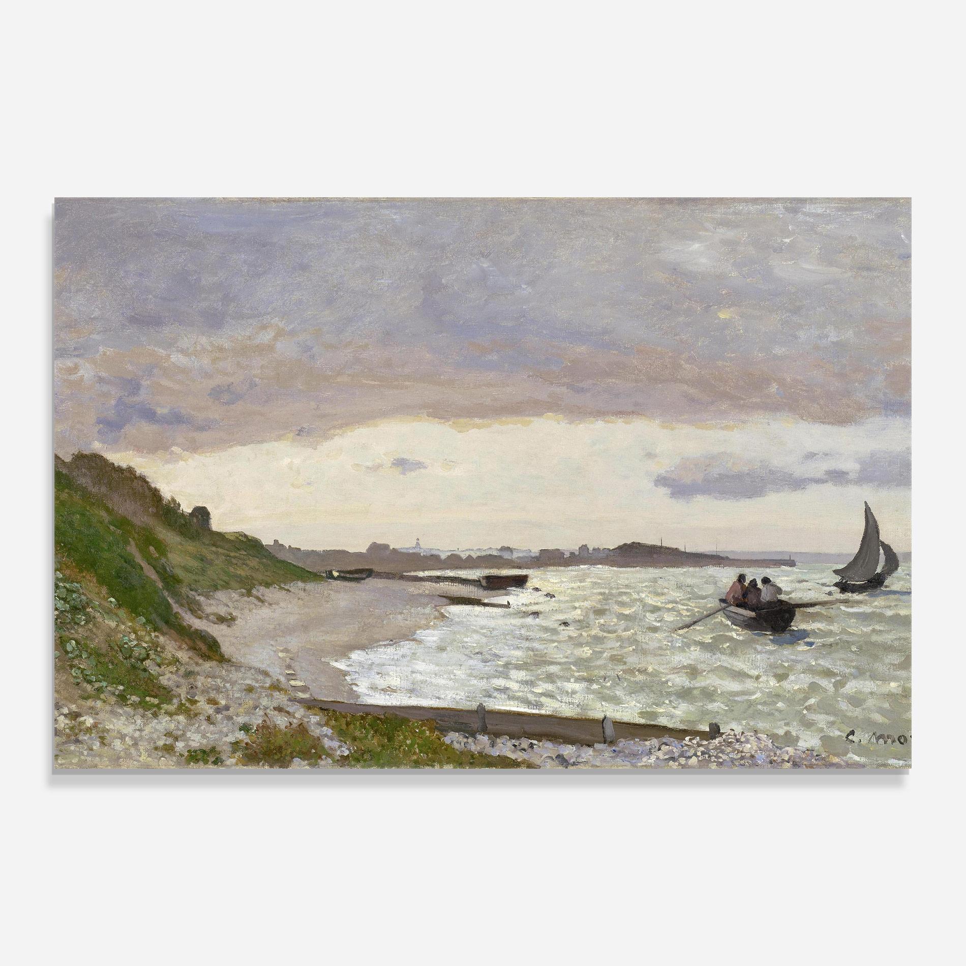 Glasbild Seashore At Sainte Adresse mockup 0