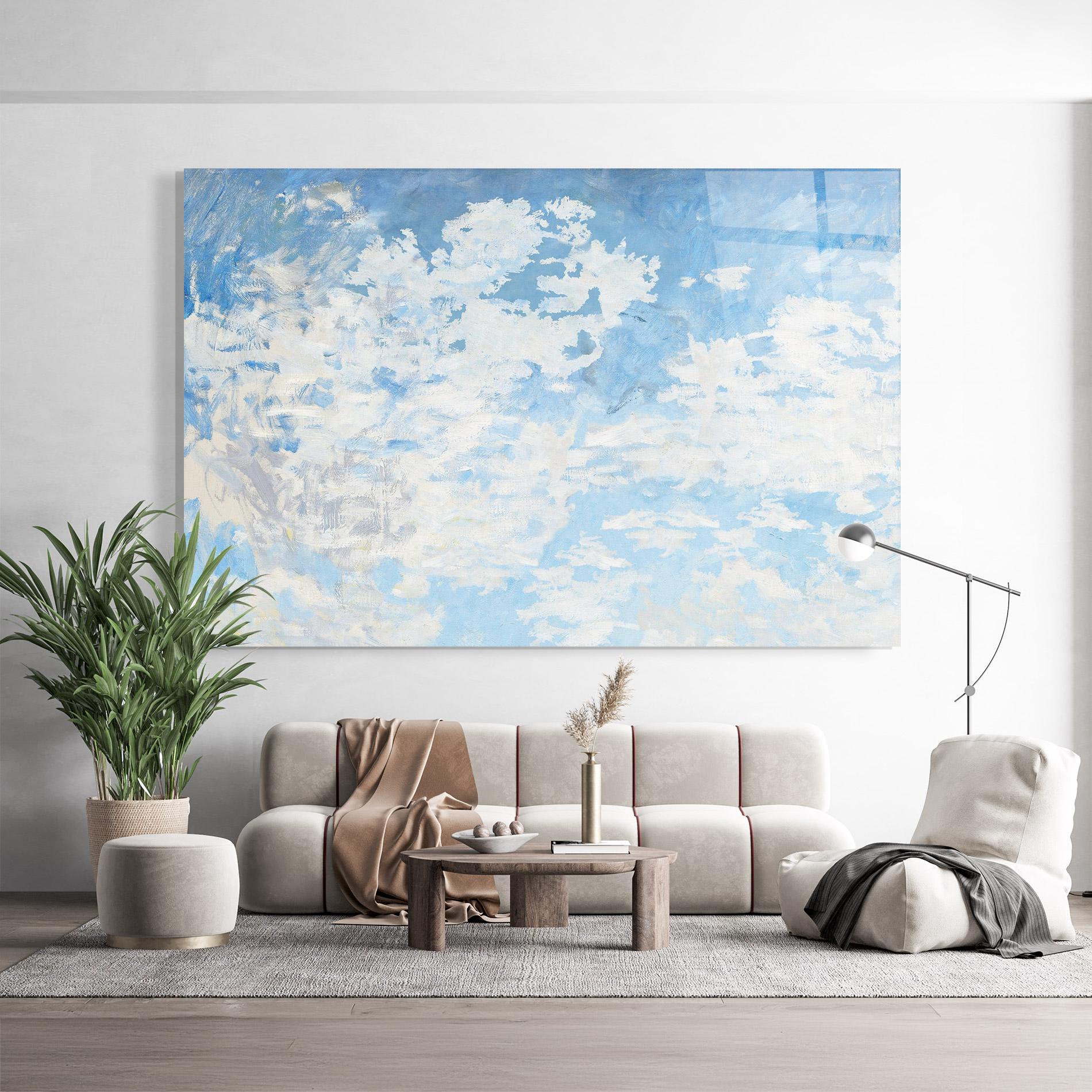 Glasbild Clouds Monet mockup 9