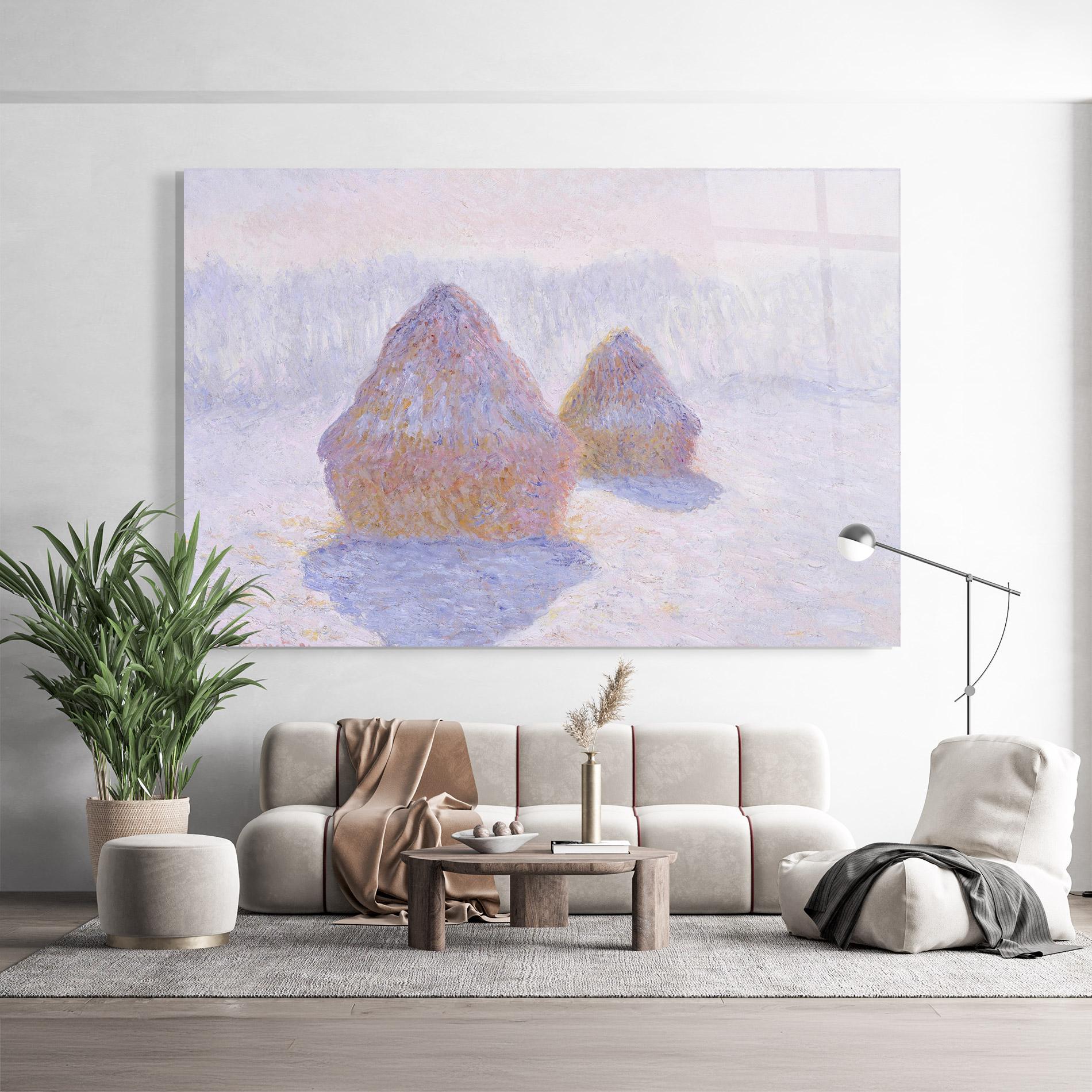 Glasbild Haystacks mockup 9