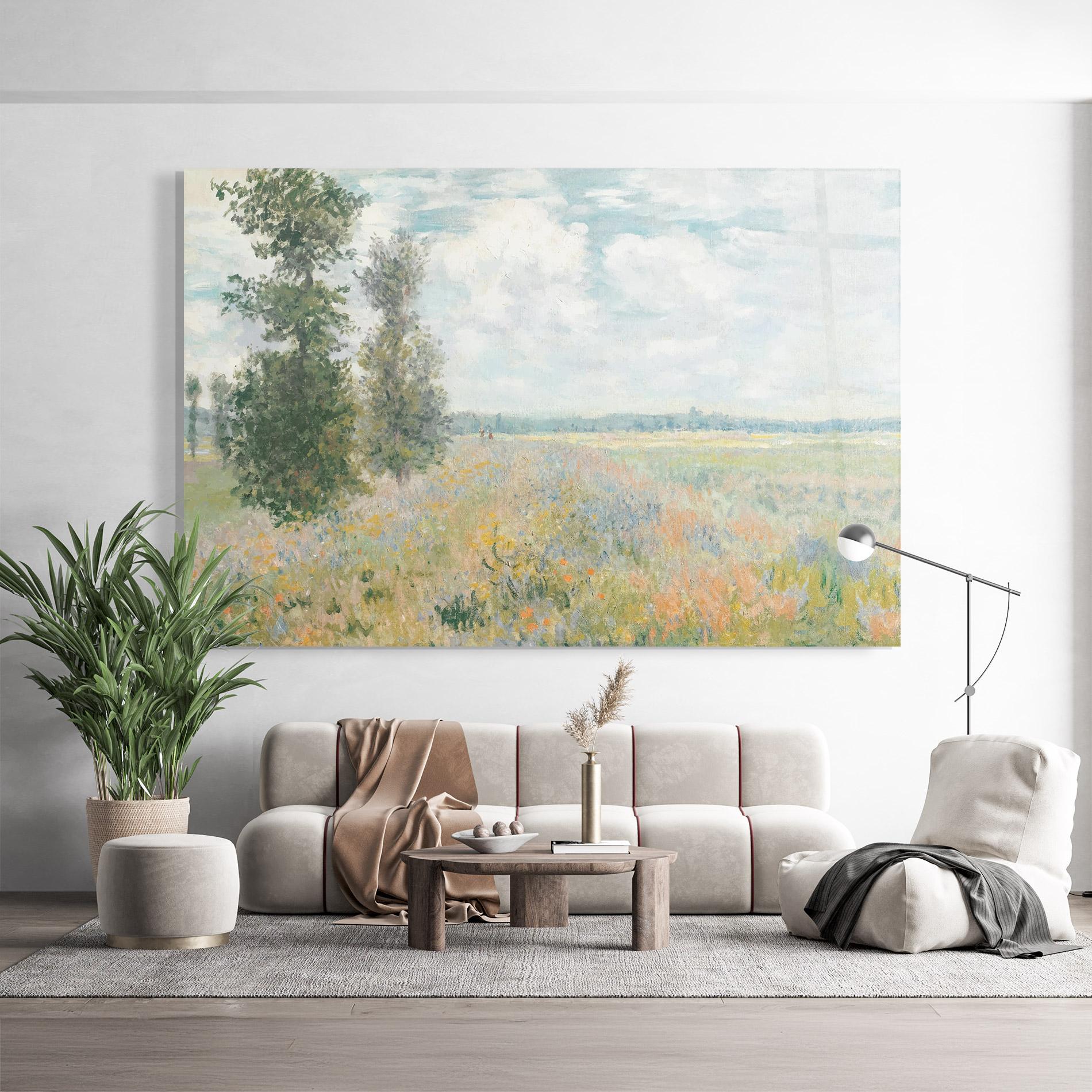 Glasbild Monet's Landscape Background mockup 9
