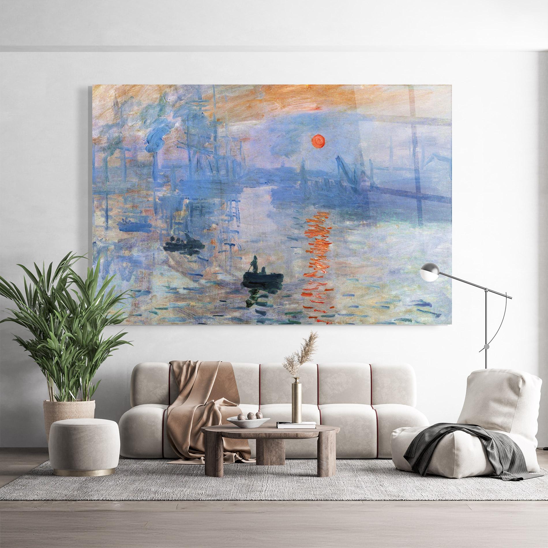 Glasbild Monet Impressionist mockup 9