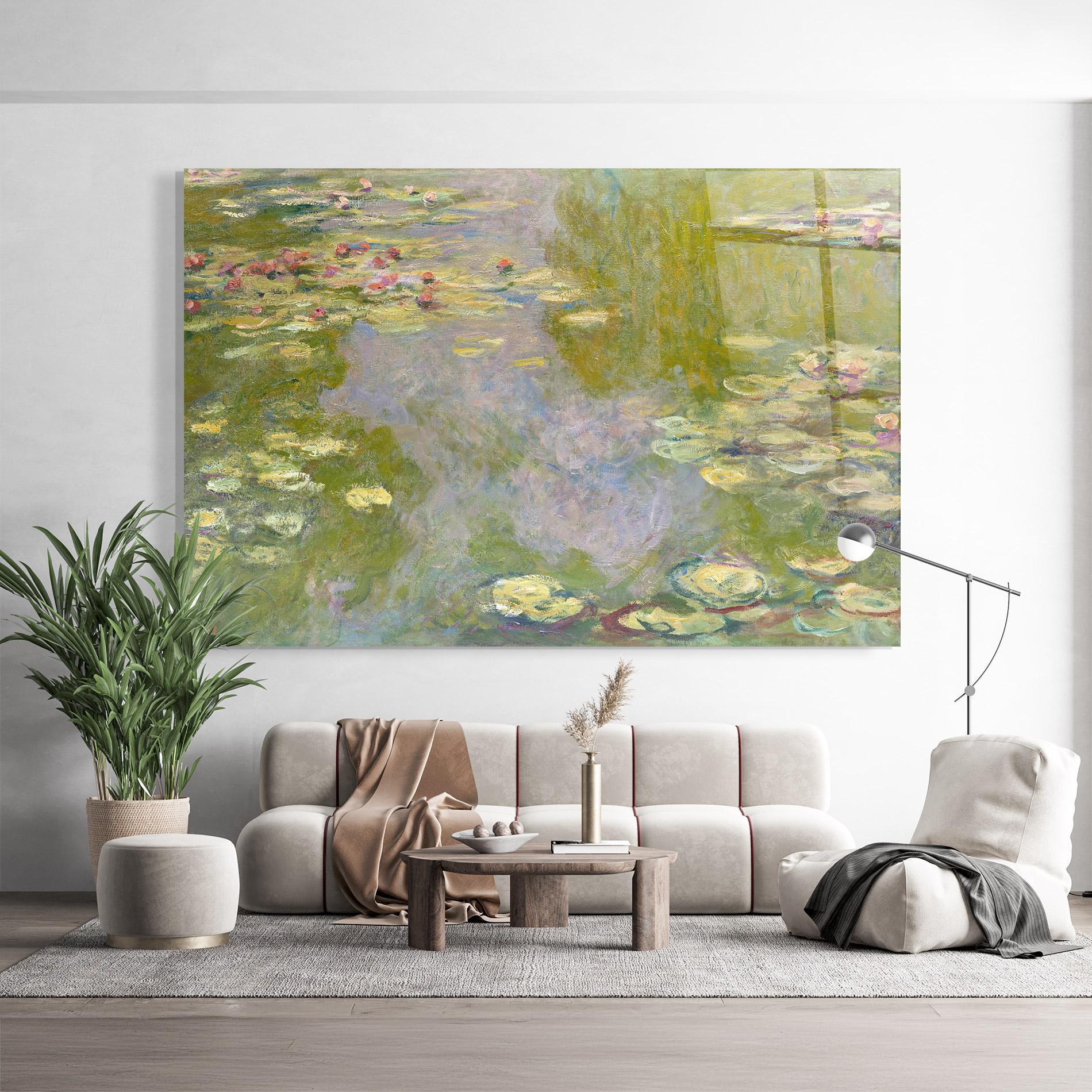Glasbild Water Lilies Monet mockup 9
