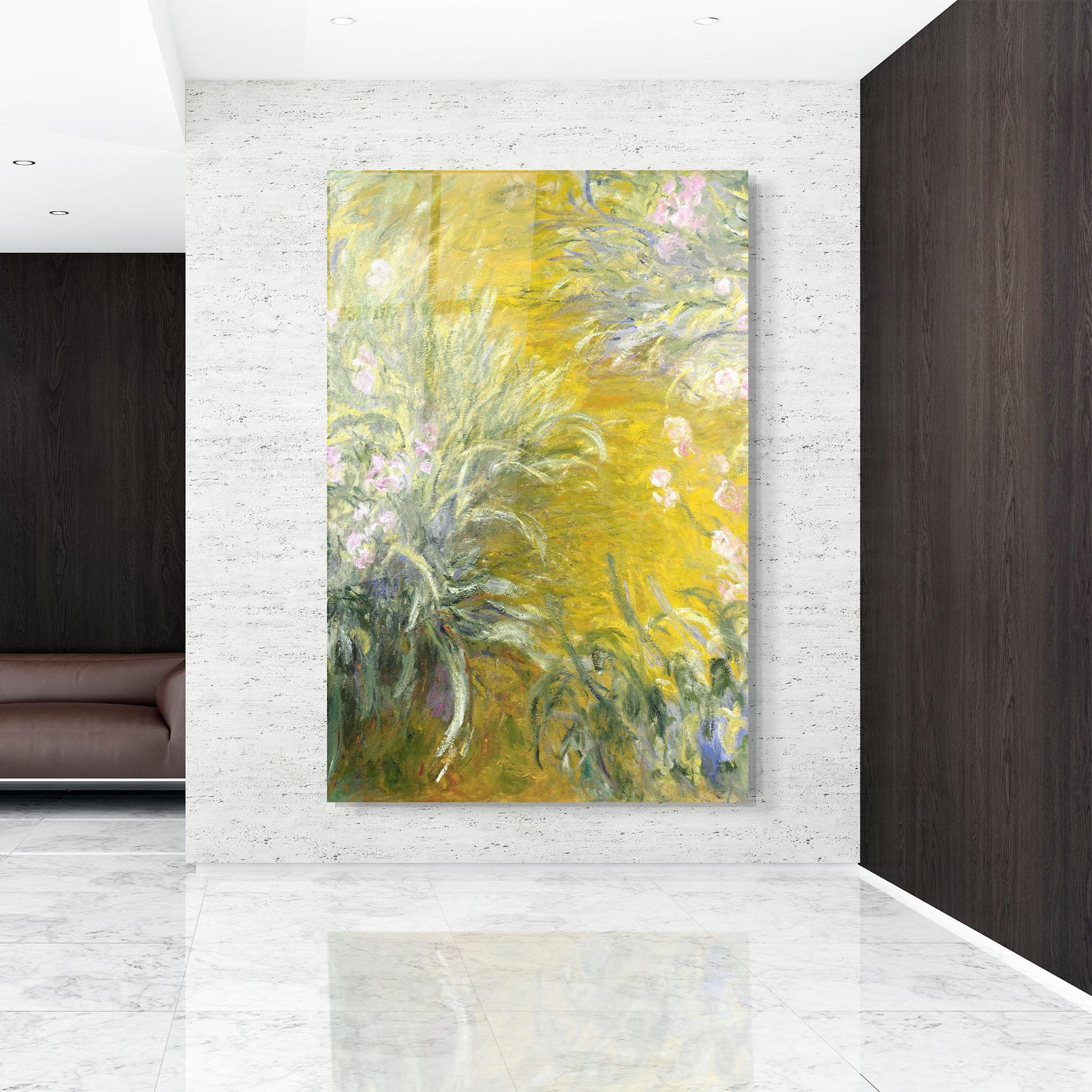Glasbild Path Through The Irises mockup 9