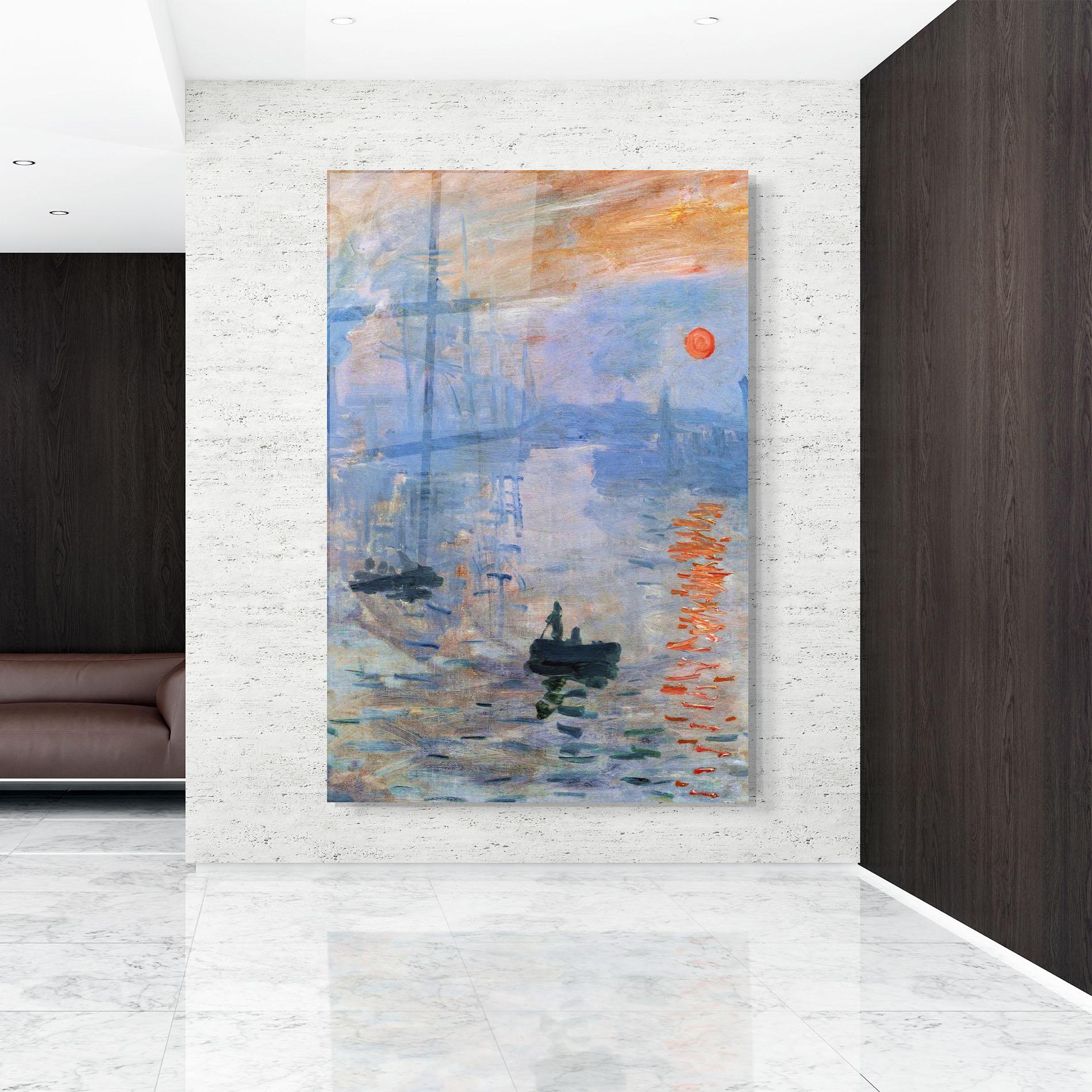 Glasbild Sunrise Painting mockup 9