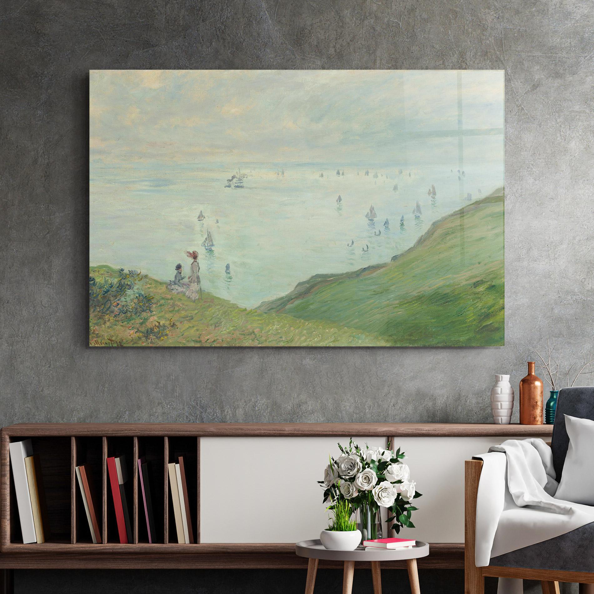 Glasbild Cliffs At Pourville mockup 2